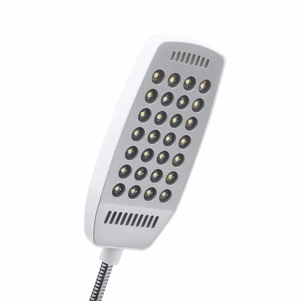 Fdit USB LED lampka mini 28 LED przenośna do czytania elastyczna gęsia szyja biała