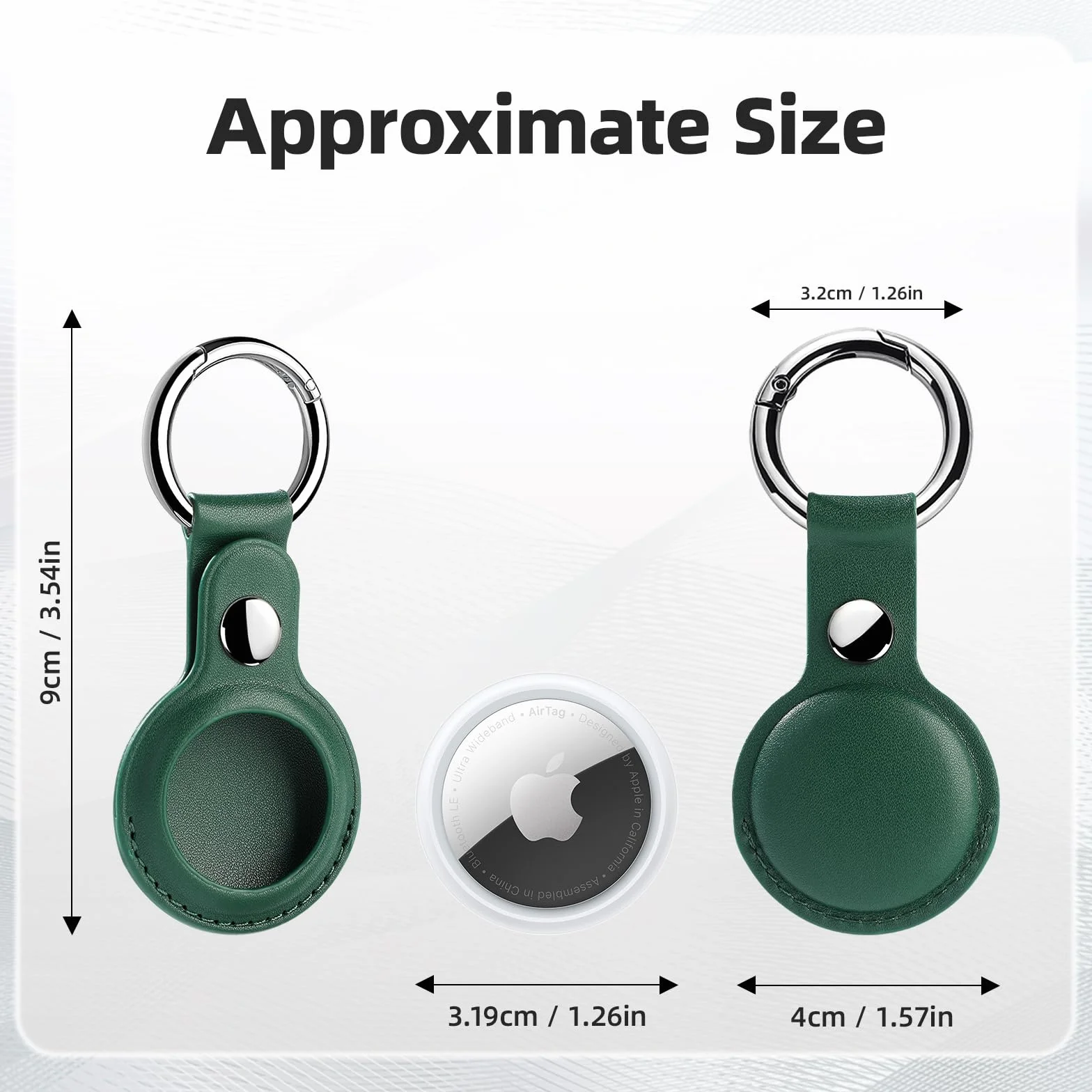 Skórzane etui Apple Air-Tag 2 sztuki z breloczkiem do kluczy