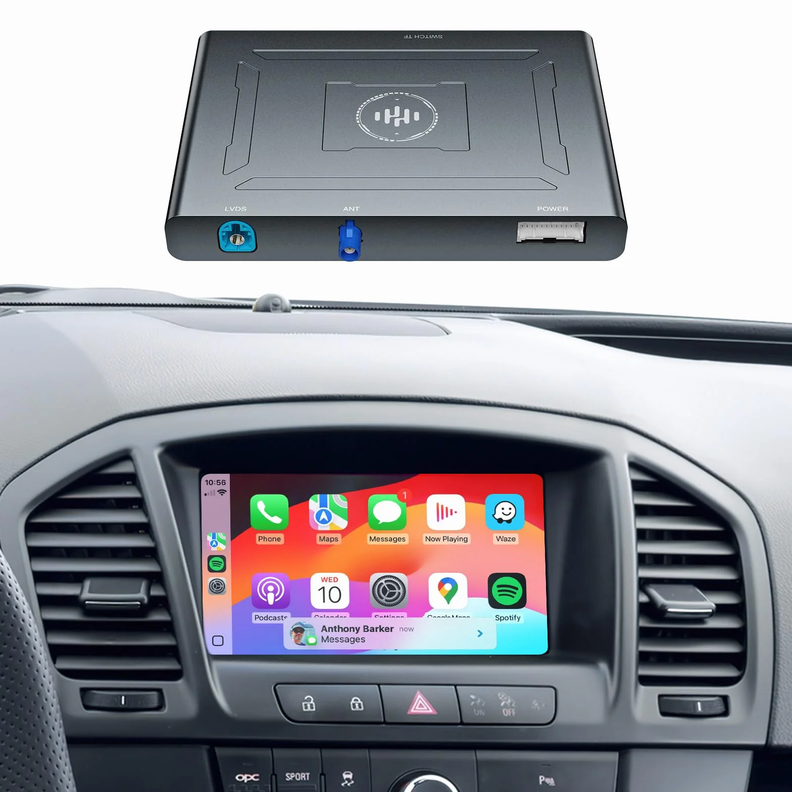 ANDREAM bezprzewodowy zestaw CarPlay Android Auto AirPlay Mirror Link do Opel 2008-2016