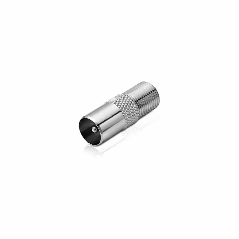 Conecto Adapter antenowy gniazdo F na wtyczkę koncentryczną IEC nikiel