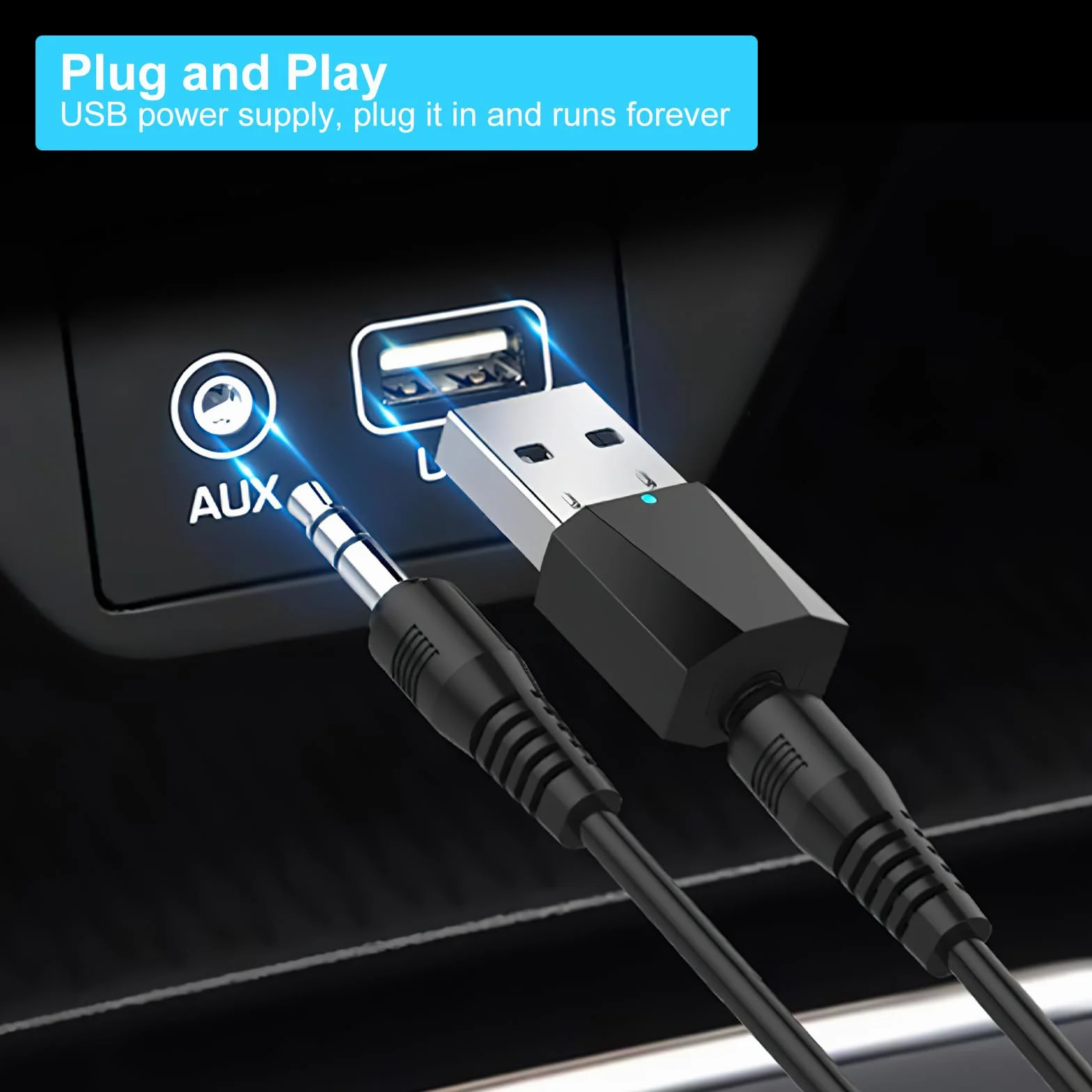 Odbiornik USB Bluetooth 5.1 z wbudowanym mikrofonem do telewizora i komputera