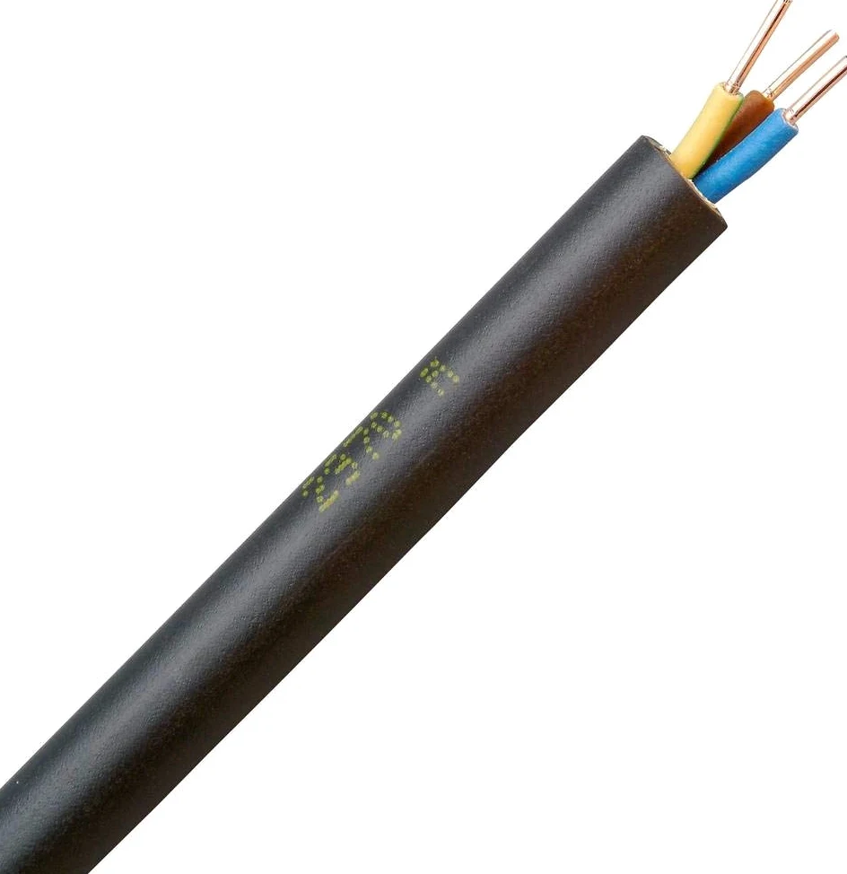 Kopp 153325009 NYY-J przewód uziemiający, 3 x 1,5 mm², 25 m, czarny