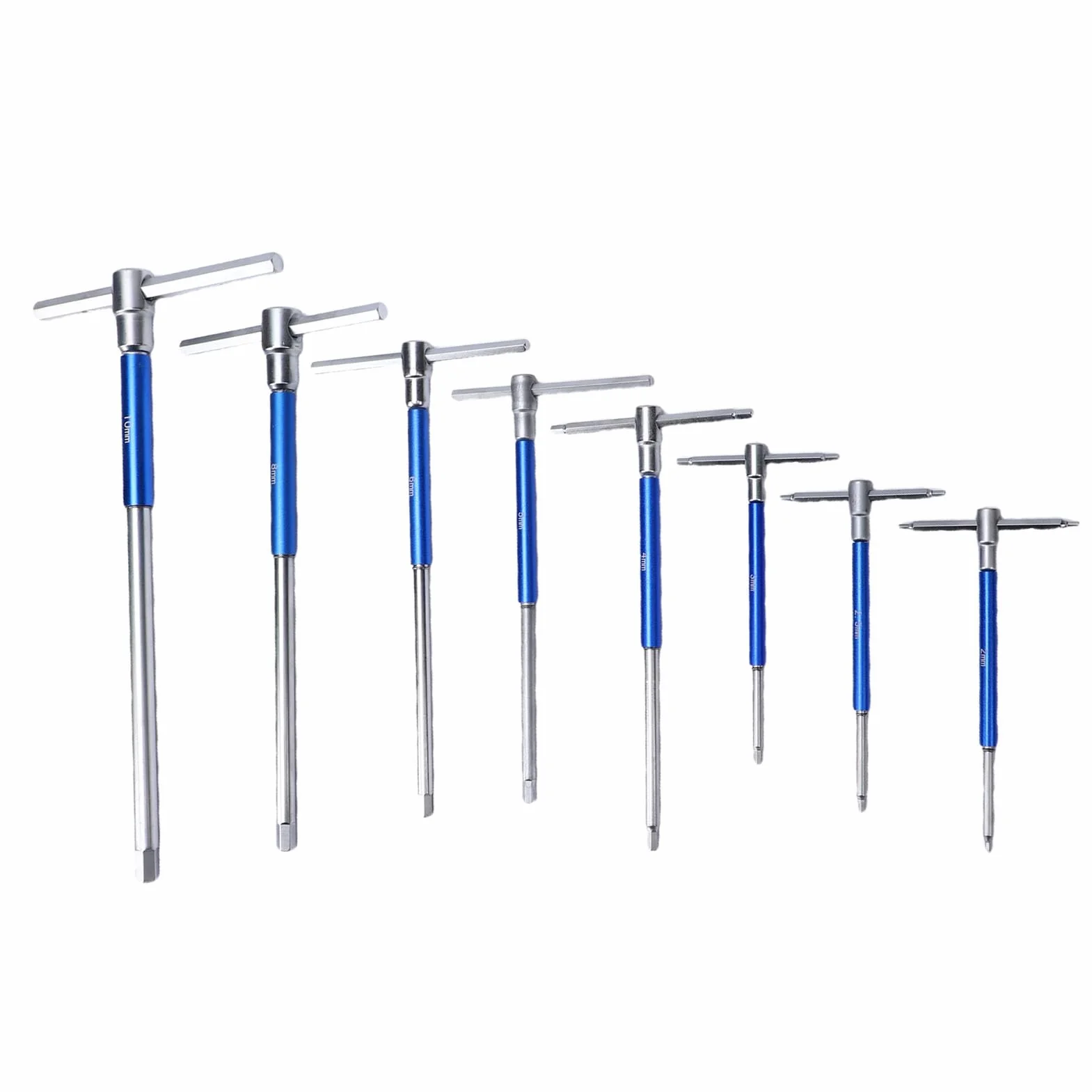 Yctze Zestaw Kluczy Imbusowych z Uchwytem w Kształcie Litery T, Metryczny Klucz Imbusowy z końcówką kulistą 2 Mm, 2,5 Mm, 3, 4, 5, 6, 8, 10, z Uchwytem Przesuwnym do