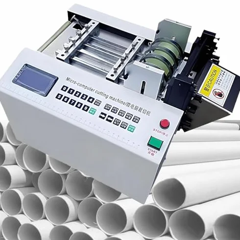 Elektryczna obcinarka do rur o mocy 250 W, automatyczna maszyna do cięcia rur termokurczliwych, szerokość cięcia 1-100 mm, do tulei gumowych/plastikowych rur