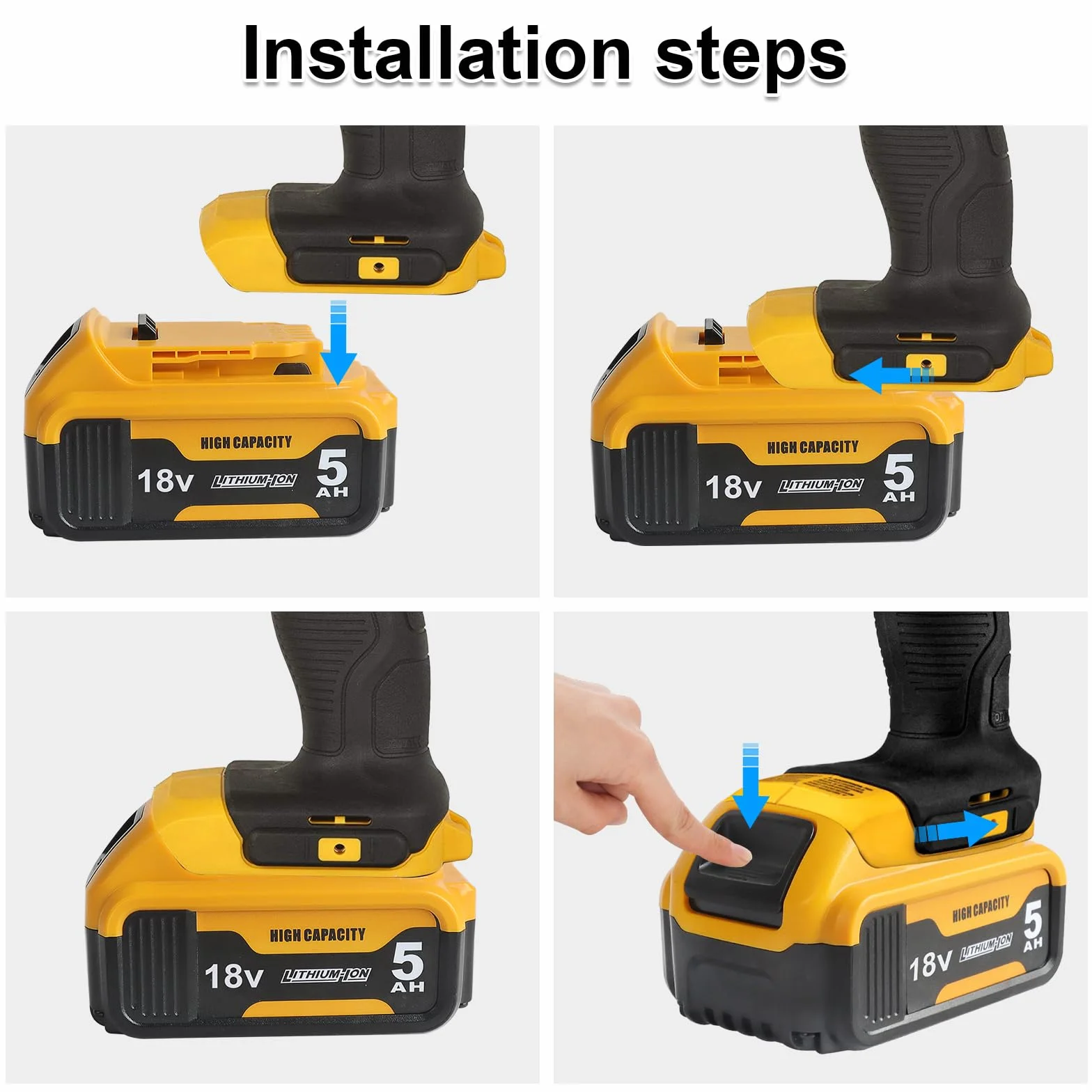 2 x Waitley akumulator zamienny do akumulatora Dewalt 18 V DCB184 DCB200 DCB182 DCB180 DCB181 DCB182 DCB201 18 V XR elektronarzędzia bateria z wyświetlaczem LED