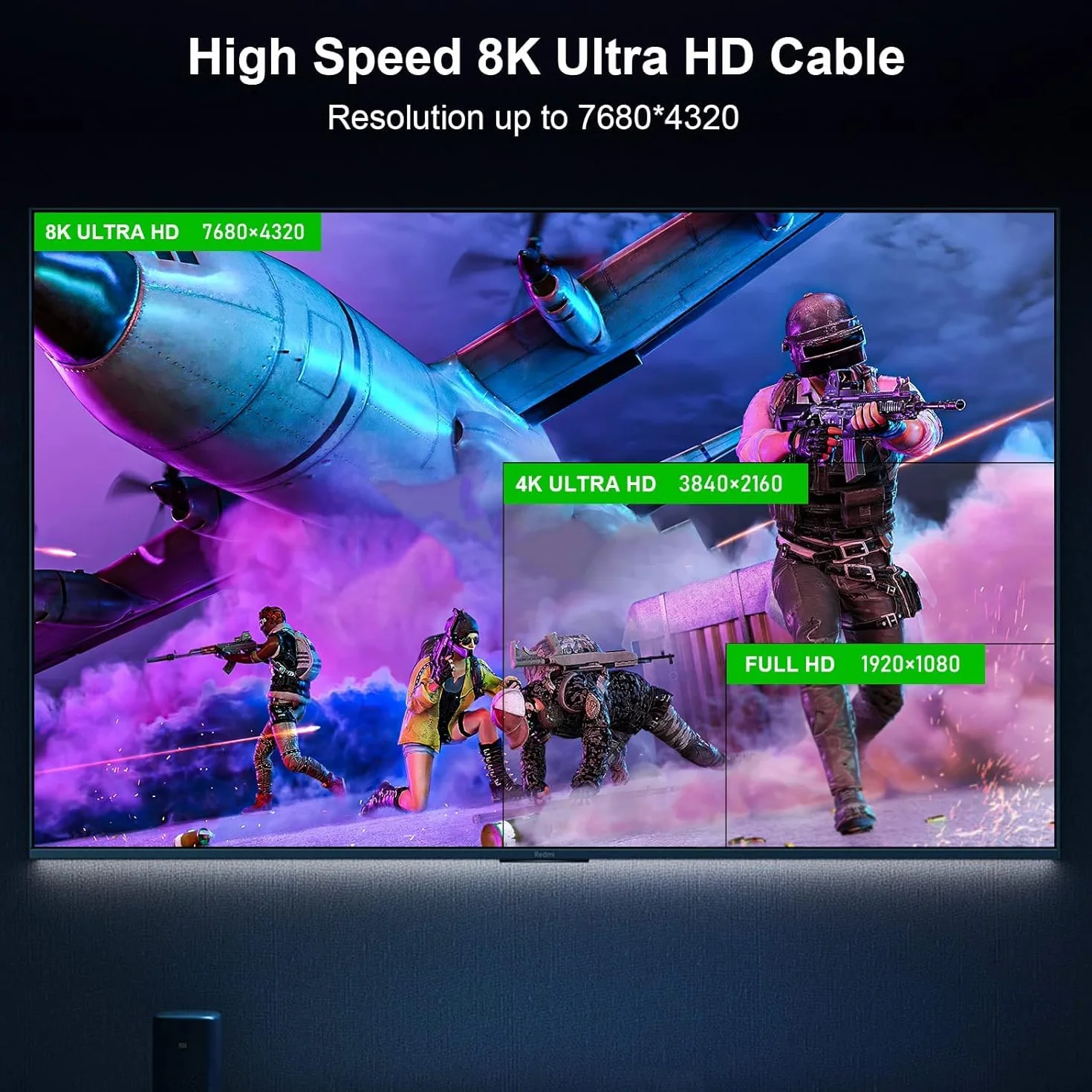 FIBBR 8K HDMI Światłowodowy Kabel 15M, Obsługa 48Gbps Ultra High Speed HDMI 2.1 Cable/AOC 8K@60Hz, 4K@120Hz/144Hz HDR eARC Kompatybilny z PS5, Xbox Series X, PC, TV