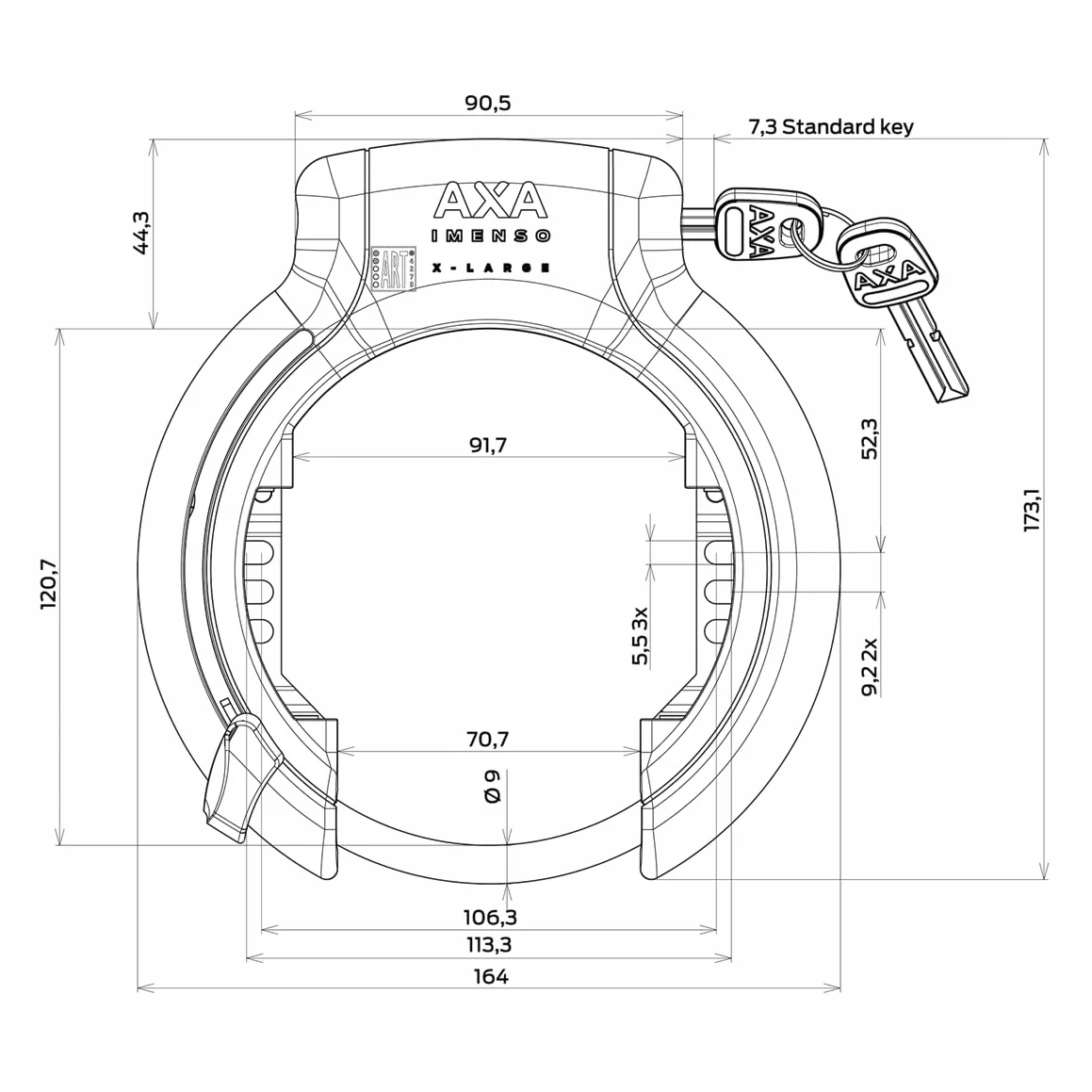 Zamek ramowy Kit Imenso XL/ULC 130/torba