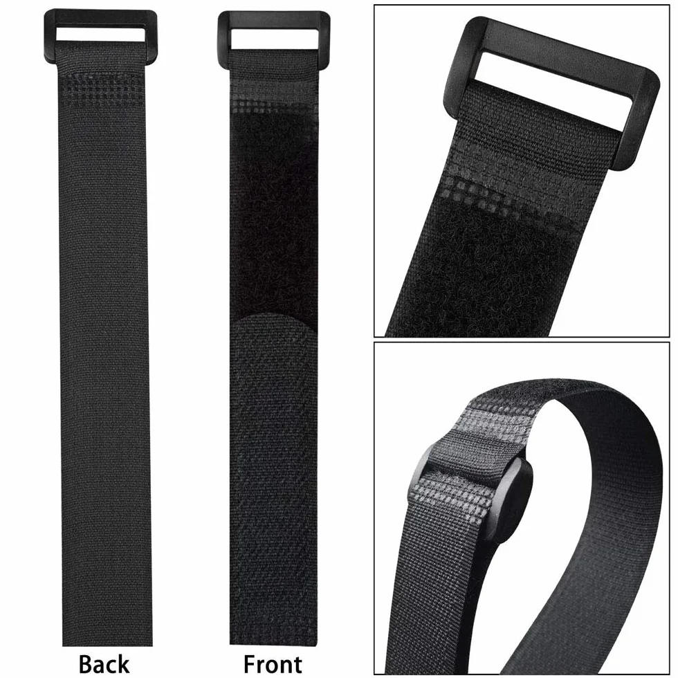 30 czarnych opasek kablowych wielokrotnego użytku, 20 cm, nylon i plastik, haczyk i pętelka, wielofunkcyjne