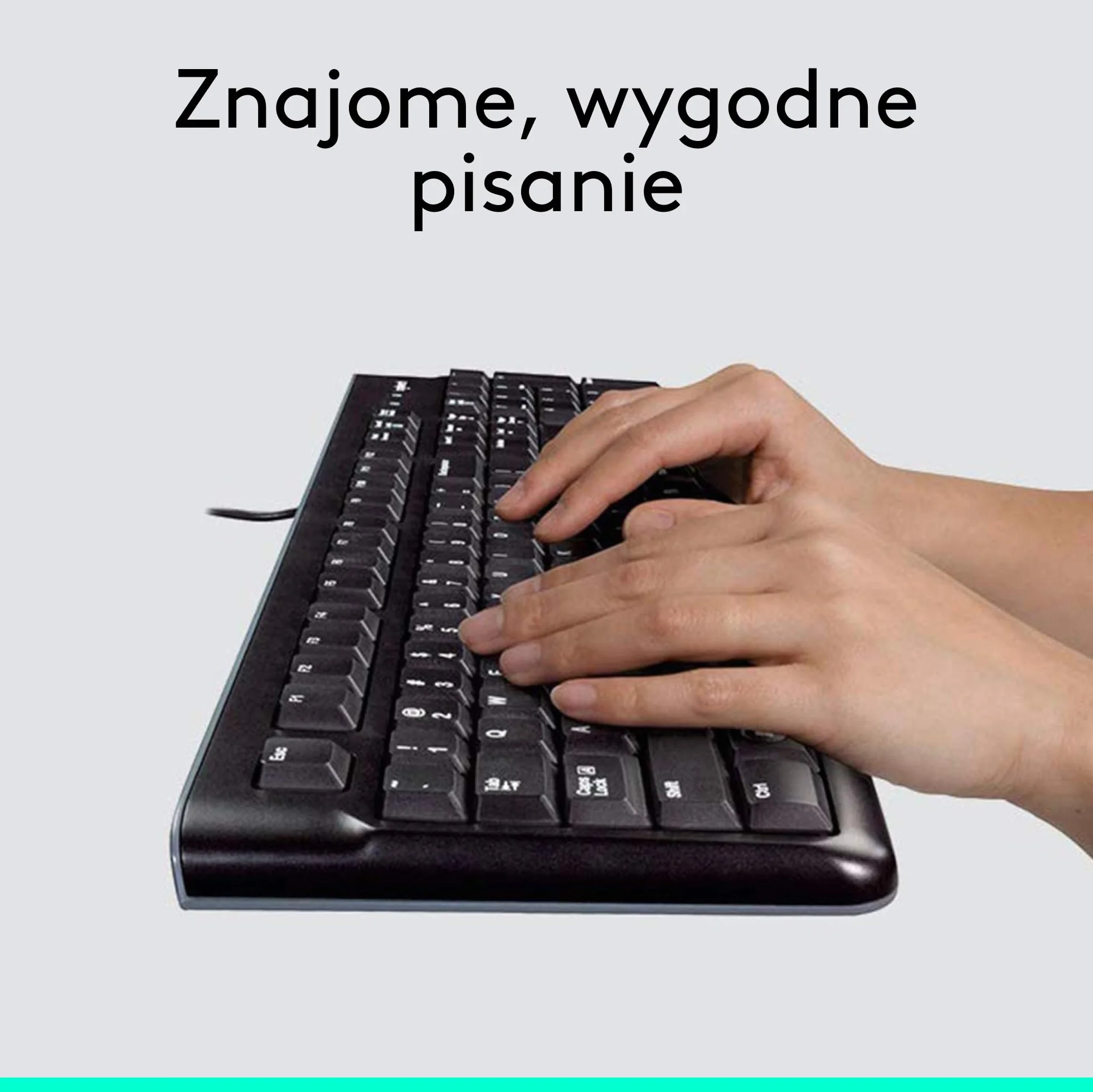 Logitech MK120 Przewodowa Klawiatura i Mysz Combo, Optyczna Mysz, Pełnowymiarowa Klawiatura, USB Plug-and-Play, Czarny