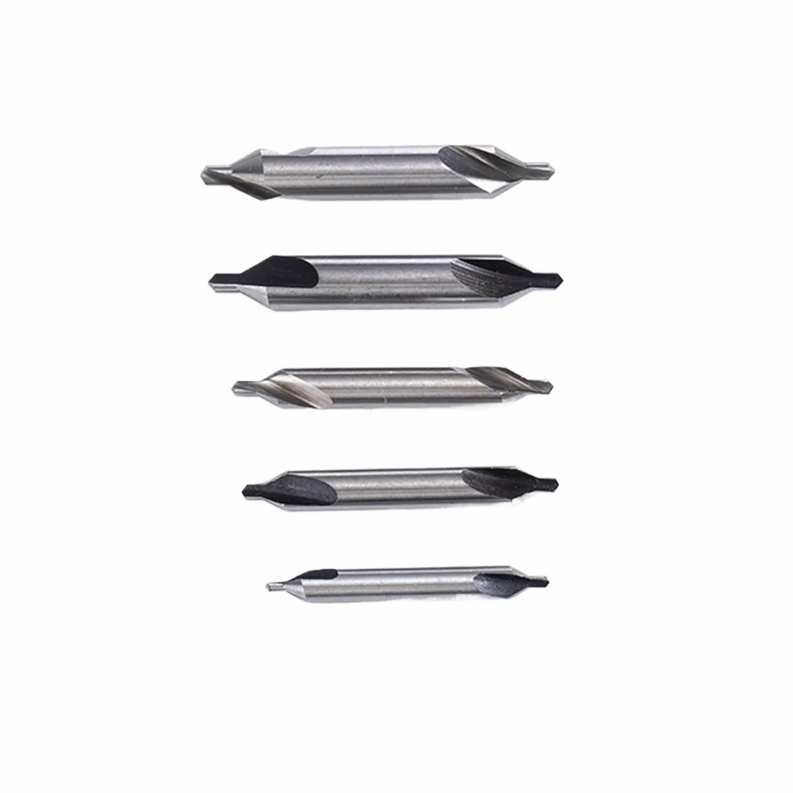 Wiertła centrujące HSS, Wiertło centrujące typu A HSS Ti-plated Kobaltowe rowki spiralne ze stali nierdzewnej Opakowanie 5 szt. A1.0 do A6(HSS TiN Coated,A2.5 (6MM)-10PCS)