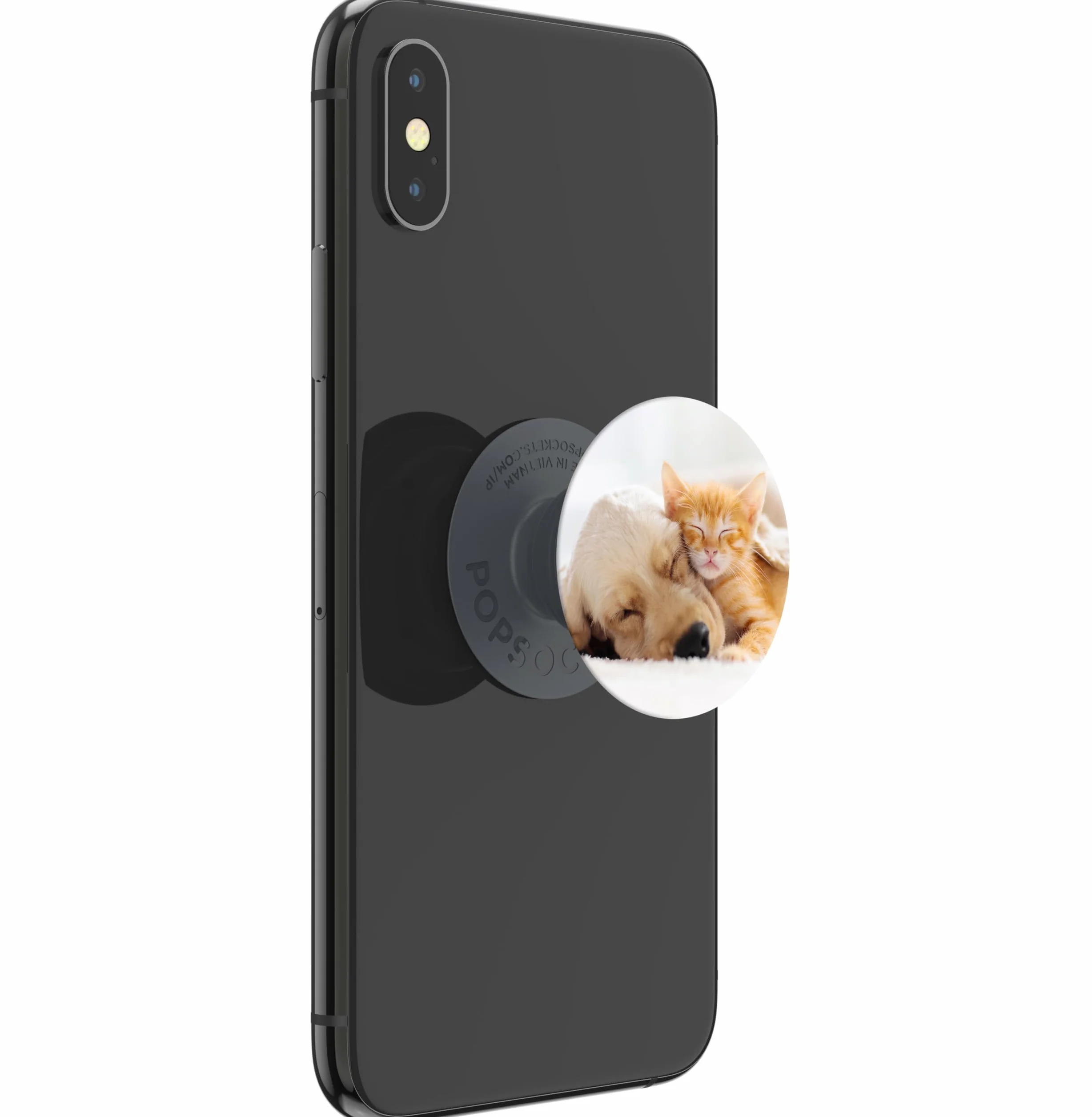 PopSockets PopGrip wysuwany uchwyt na palec Basic Cat & Dog do smartfonów i tabletów