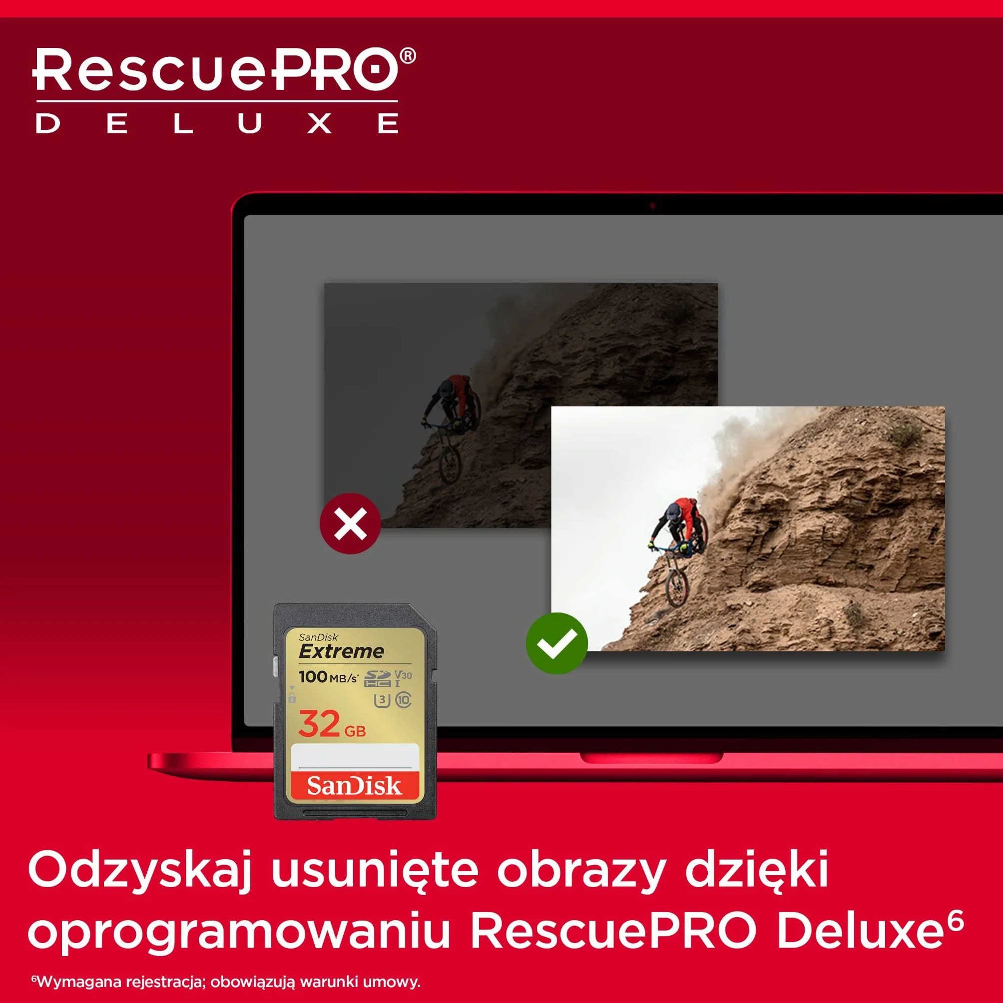 SanDisk Karta Extreme SDHC 32 GB, do 100 MB/s UHS-I Class 10 U3 V30