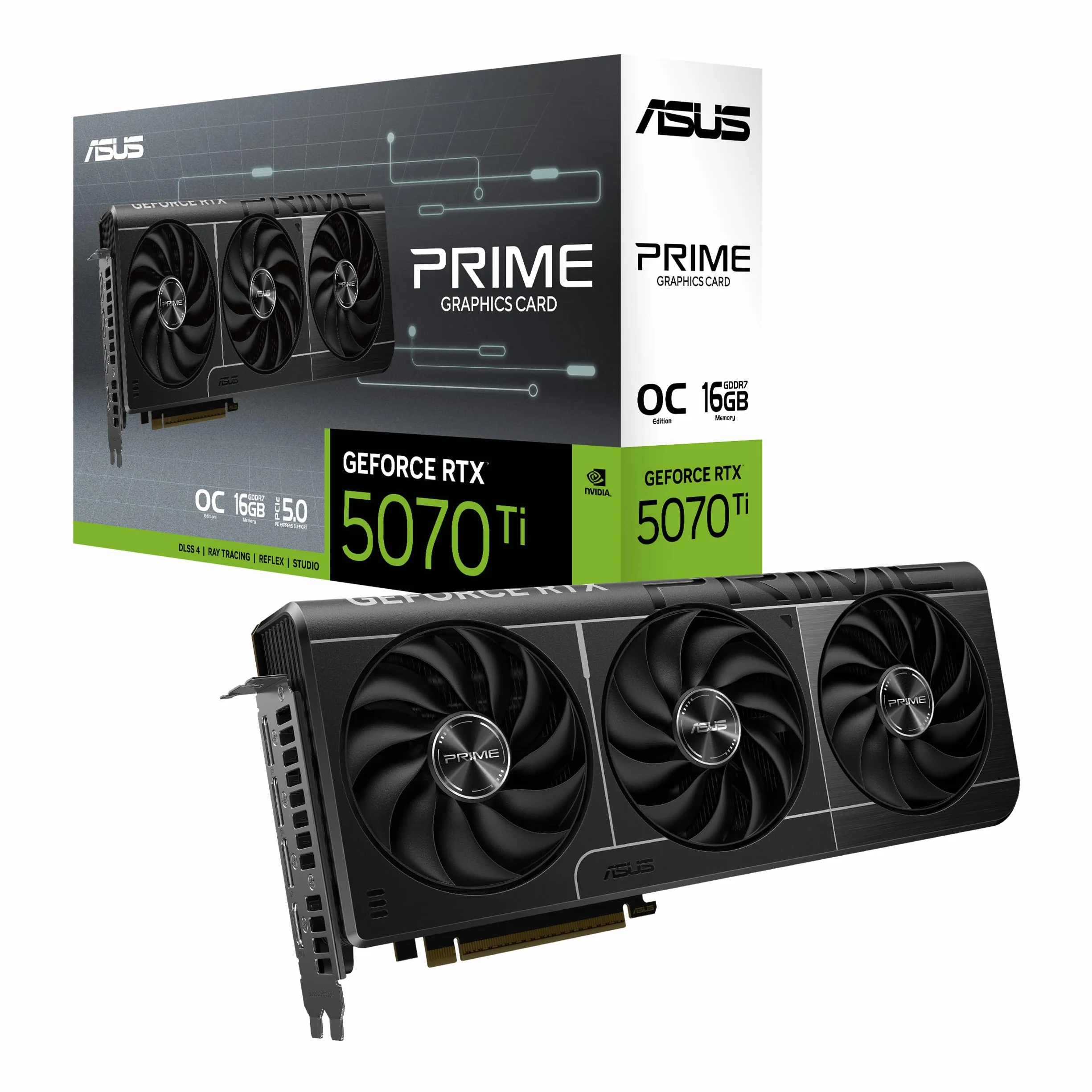 ASUS GeForce RTX 5070 Ti Prime OC 16 GB GDDR7 PCI Express 5.0
