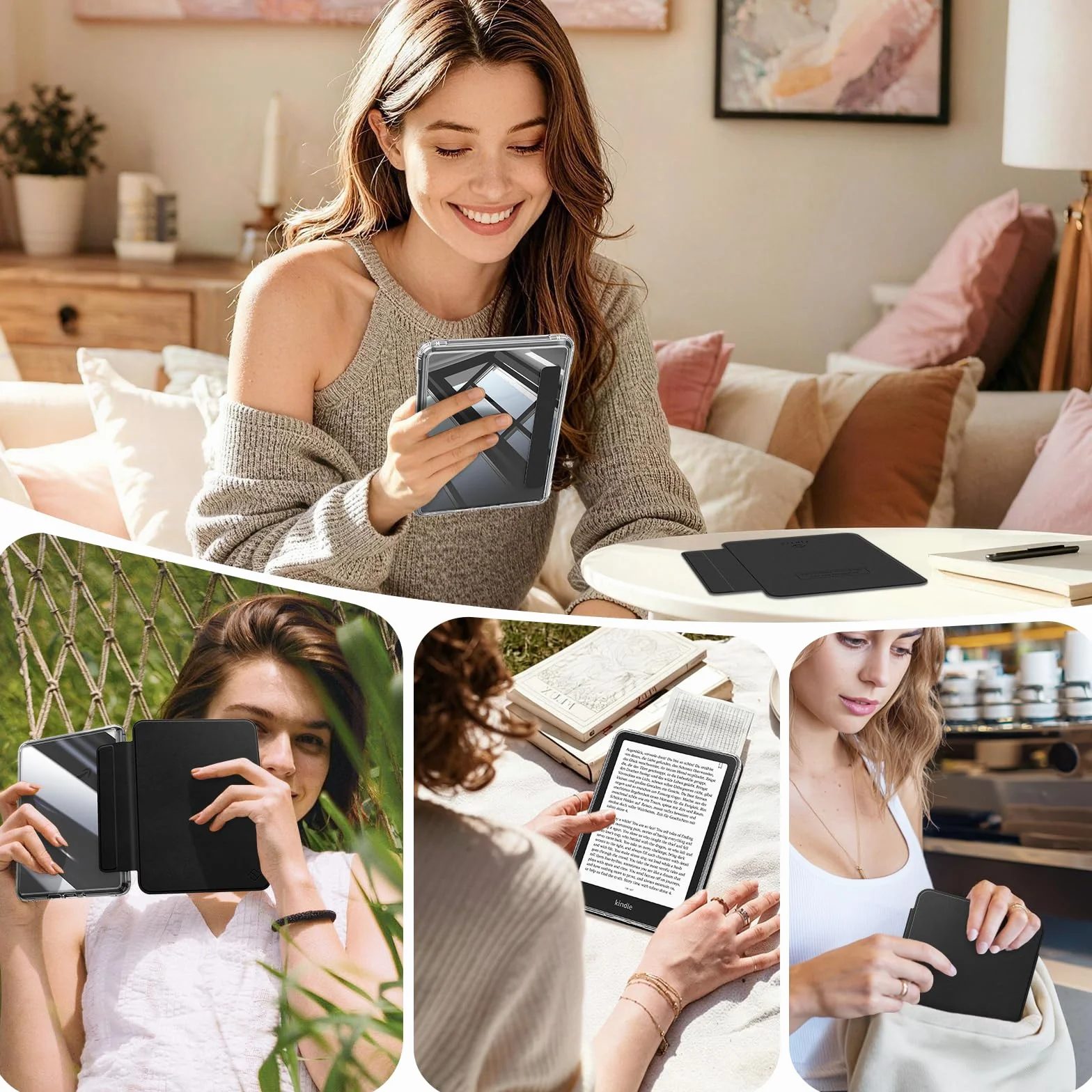 Fintie Etui magnetyczne do Kindle Paperwhite 12. generacji 2024, TPU odporne na uderzenia z automatycznym wygaszeniem