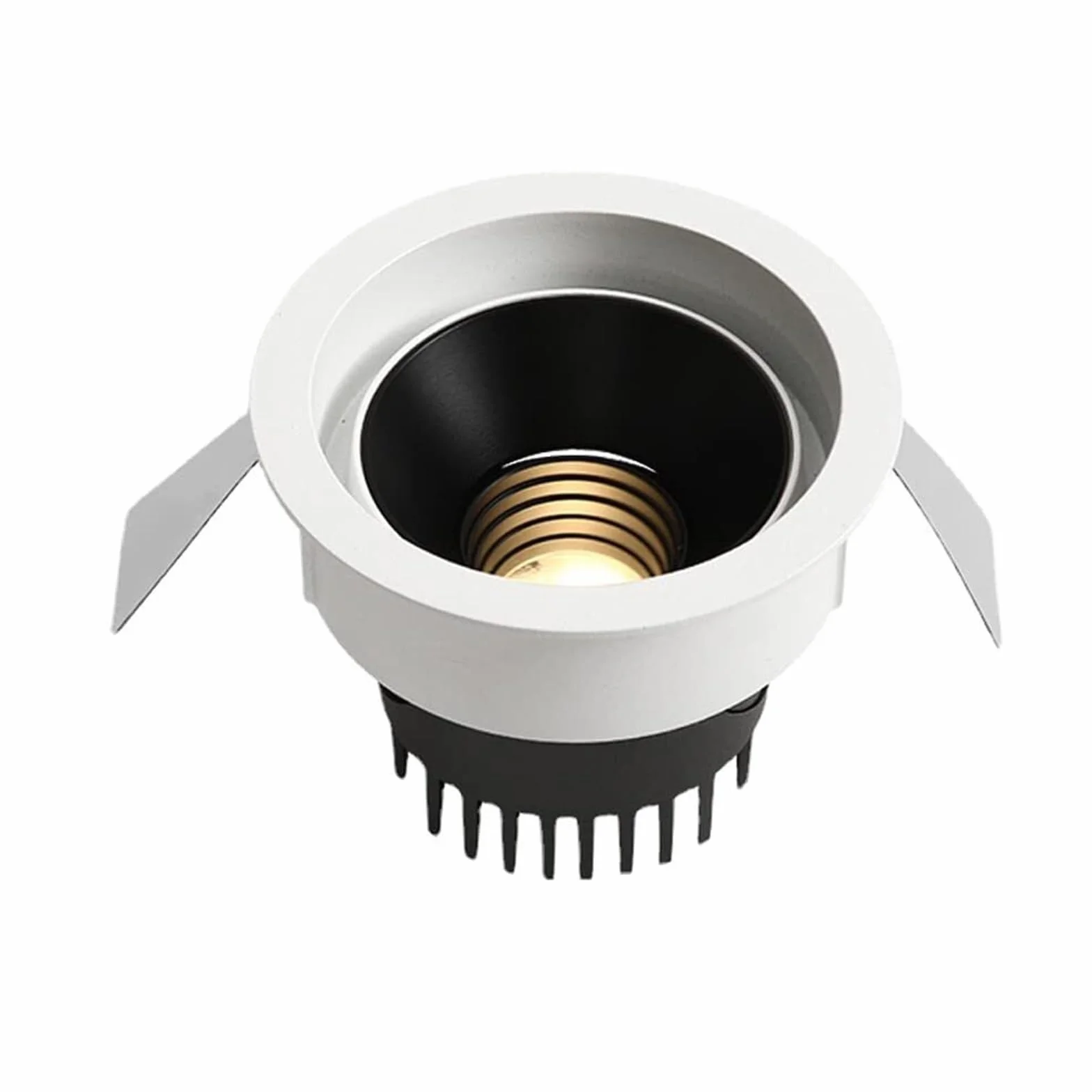 Nieoślepiające światło Downlight bez puszki, 10 W/12 W/15 W, 3,5-calowa okrągła lampa sufitowa do zabudowy, podkładka świetlna, 3 temperatury barwowe do wyboru (15 W, ciepła