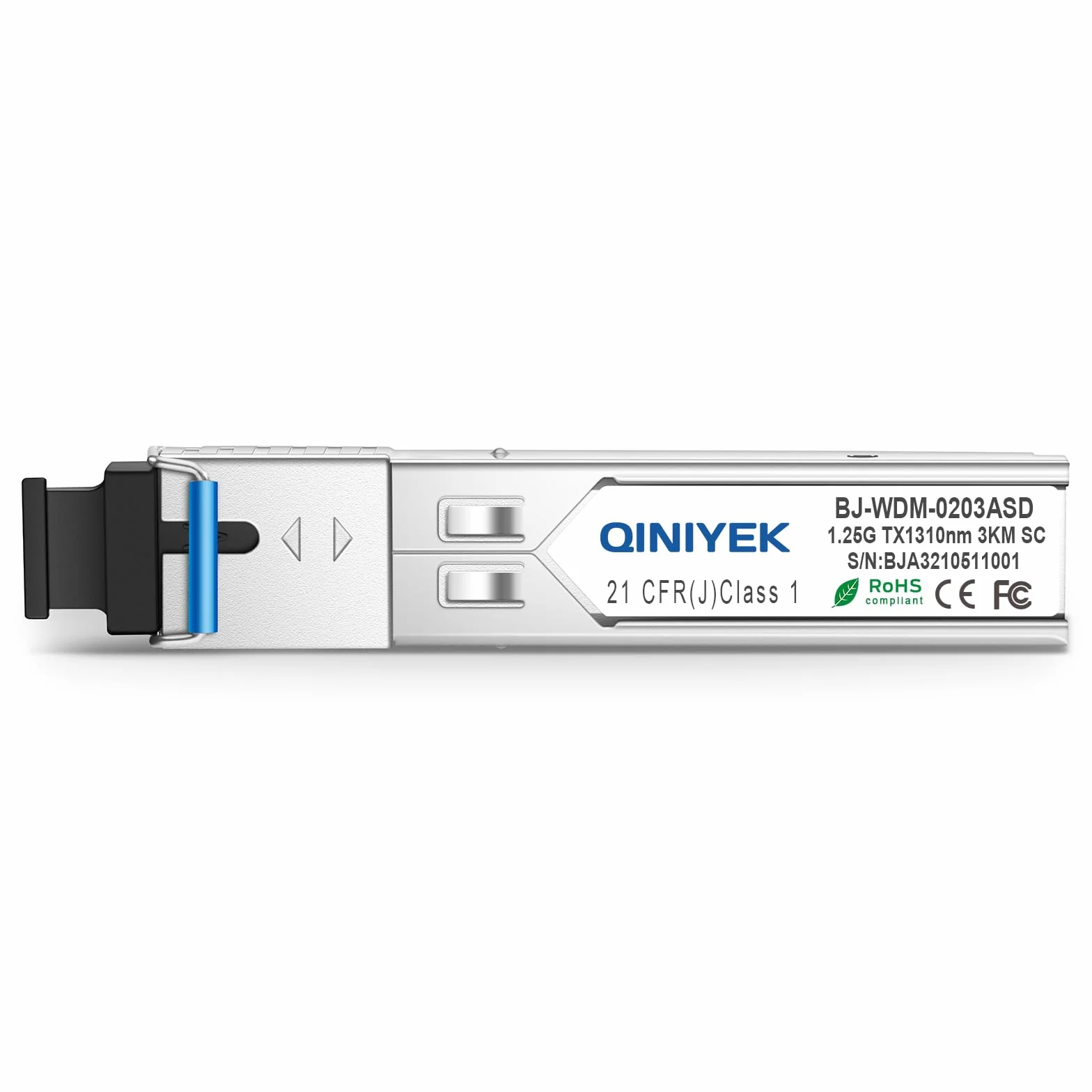 1 para modułów simplex SC 3 km, jednomodowe złącze światłowodowe 1,25 G, SFP-WDM-SM 1000BASE BiDi 1310nm/1550nm moduł nadawczo-odbiorczy SFP