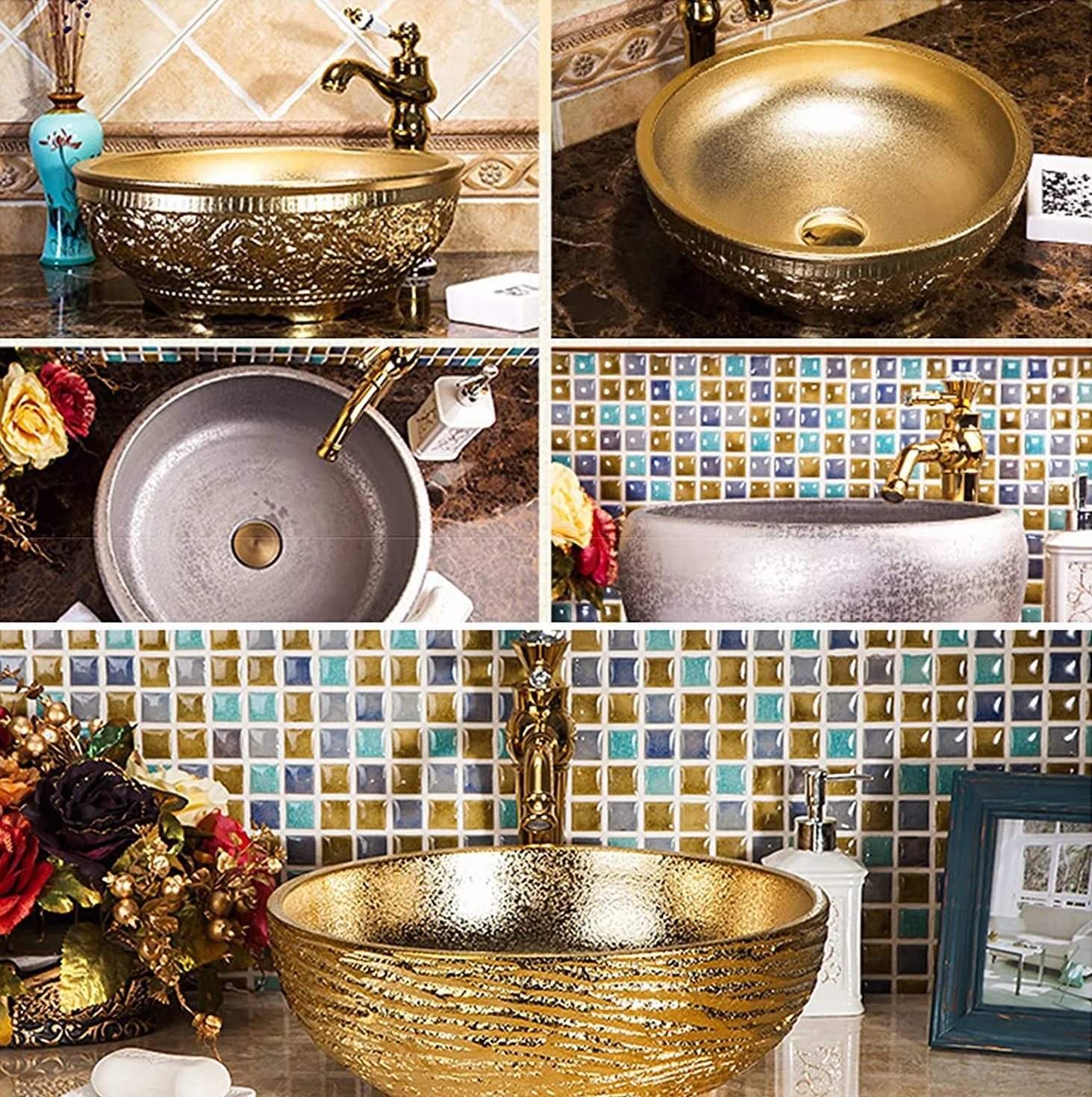 Umywalki Nablatowe, Umywalki Łazienkowe Nablatowe, Hotelowe, Okrągłe Ceramiczne Umywalki Nablatowe, Porcelanowe Umywalki Nablatowe, Umywalki Artystyczne Do Toalety, Szafk,F-One Size