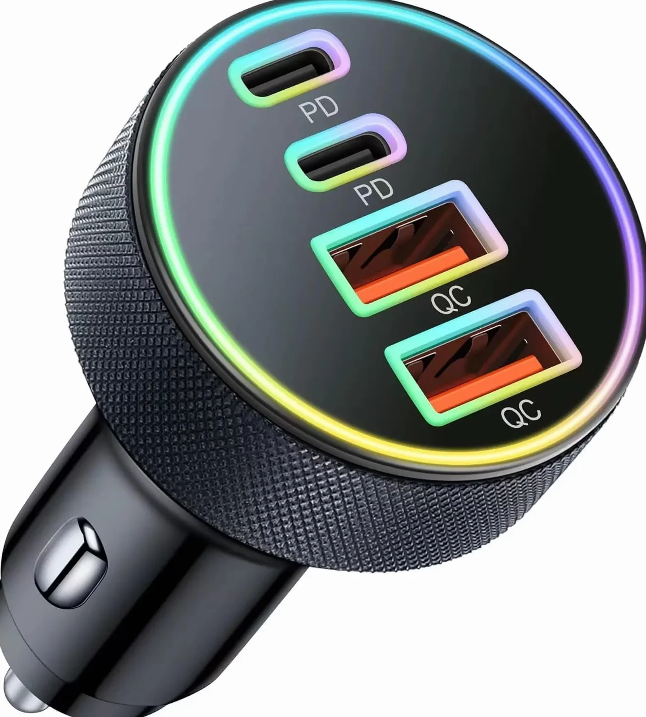Zapalniczka samochodowa 90 W 4-portowa ładowarka USB-C i USB-A 12 V adapter do Samsung Galaxy