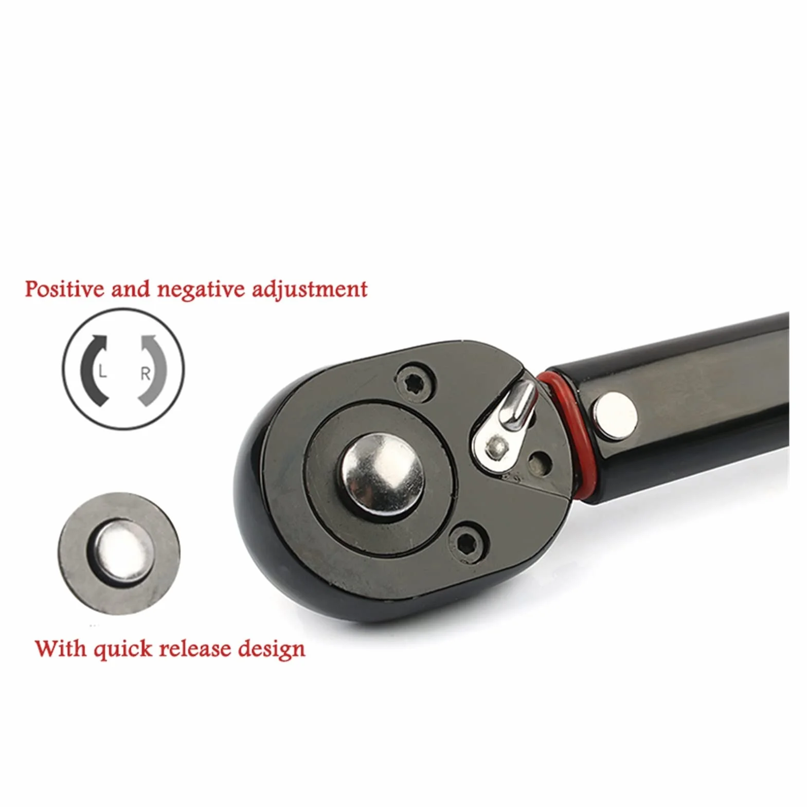 Cyfrowy klucz dynamometryczny 1/2 "Torque Preset Moment Drive Tool 28-210 Nm Pozytywny Negatywny Dwukierunkowy Spanner Auto Naprawa Narzędzia ręczne ze wskaźnikami LED o dokładności ±1%.