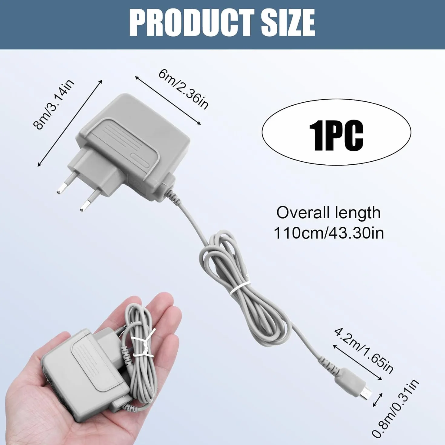 1X Zasilacz Kompatybilna Konsolą Nintendo Ds Lite ładowarka Charger Adapter