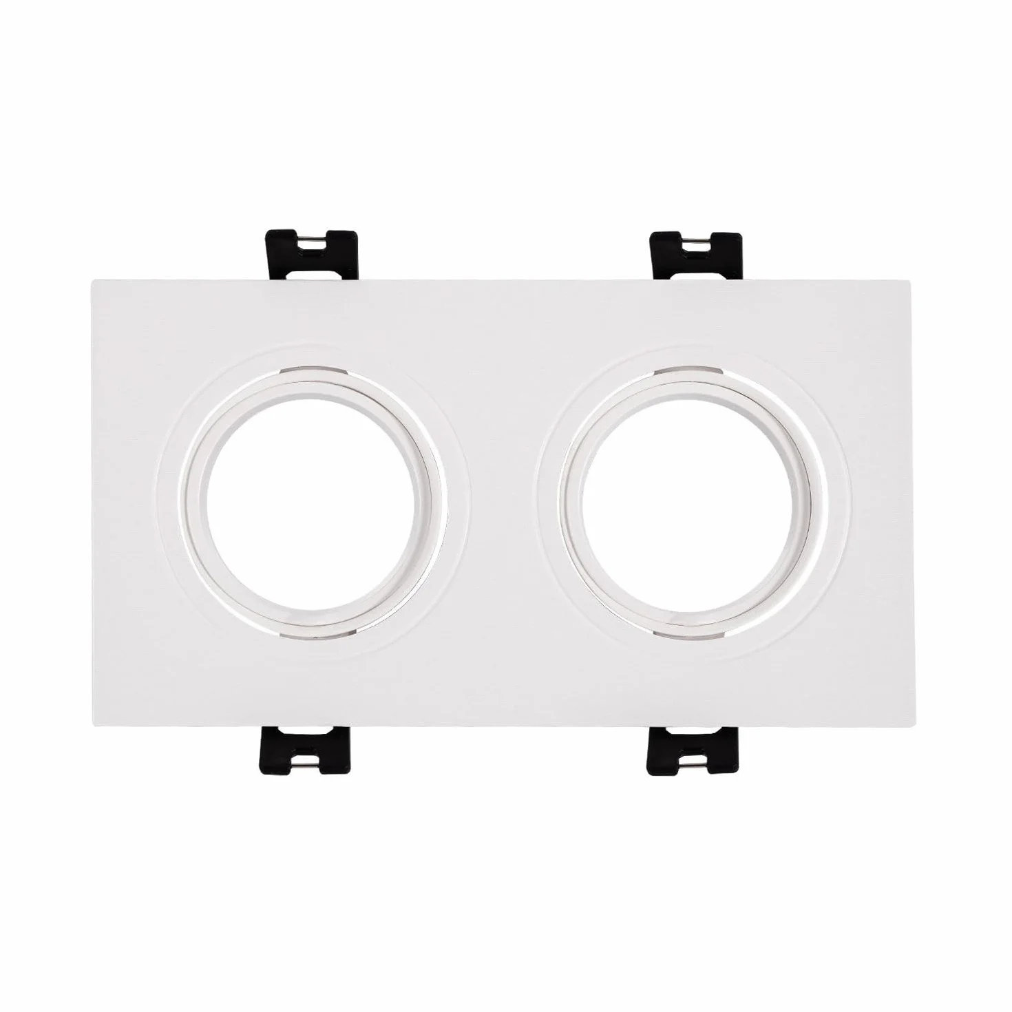 LEDKIA LIGHTING Oprawa Downlight Kwadratowa Przechylna na dwie Żarówki LED GU10 / GU5.3 Wycięcie 75x150 mm Biały