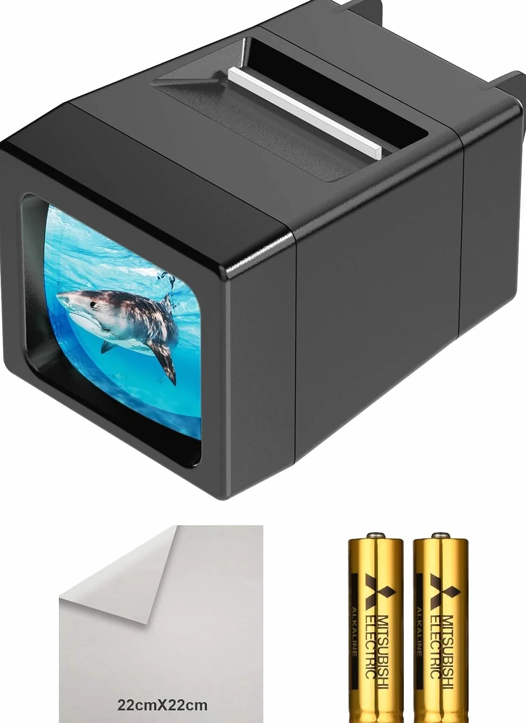 Podświetlana diodami LED 35 mm przeglądarka slajdów (2 baterie AA w zestawie)
