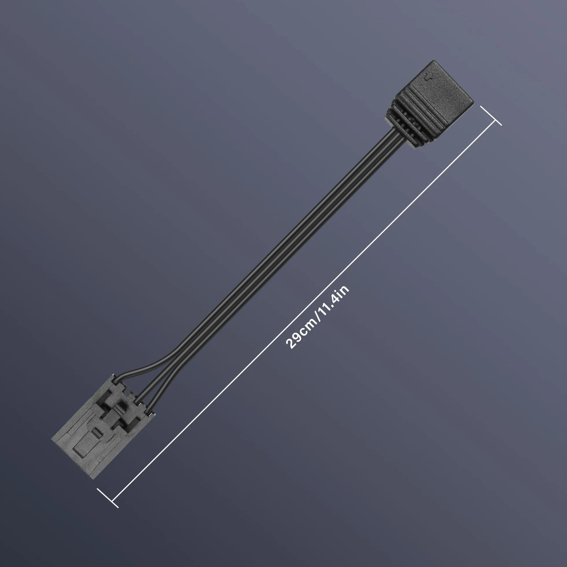 GINTOOYUN 2 szt. 5 V 3-pinowy kabel do konwersji ARGB Corsair 4-pinowy żeński na 5 V 3-pinowy kabel ARG żeński do kontrolera Corsair, QL, LL120, ICUE, Shenguang Sync, Asus, HD itp. (11,4 cala) (Styl 2