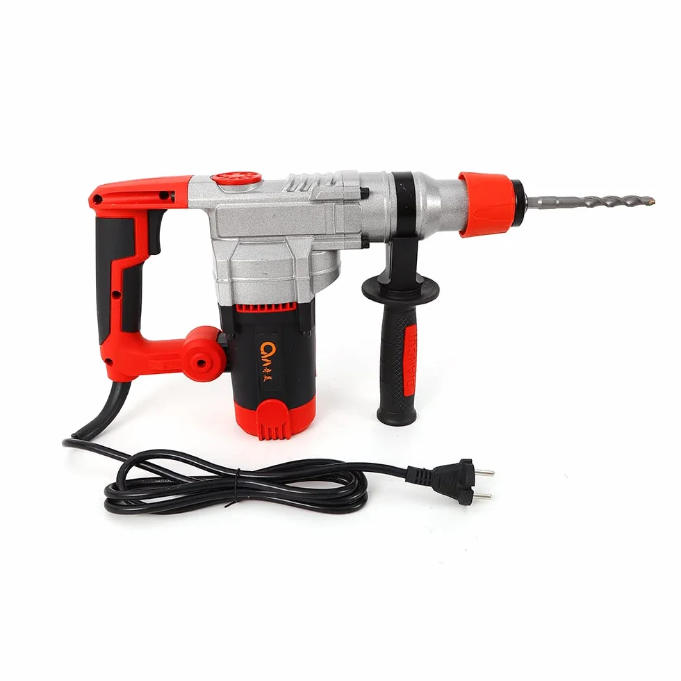 Hammer Drill młot udarowo-obrotowy 2200 W, 0-930 obr./min, 220 V, z 6 koronkami wiertniczymi, jedna para rękawic, 30 cylindrów do dużych obciążeń, do metalu, drewna i betonu
