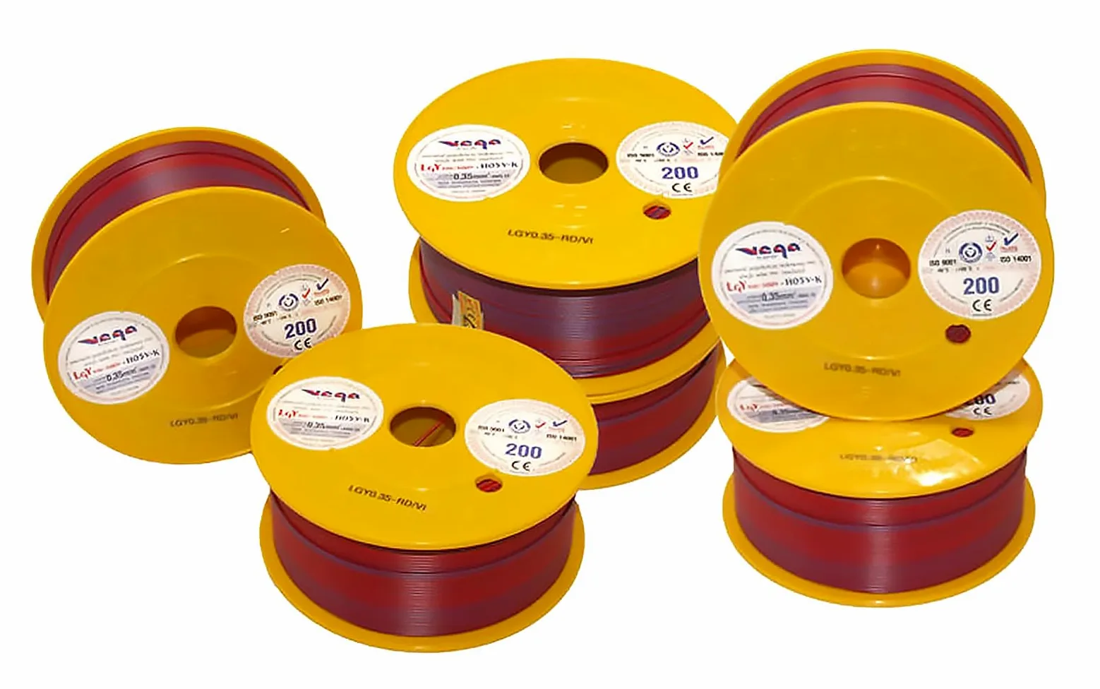 Przewód pojedynczy LGY/ H05V- K 0,35 mm2 200 m Kolor: czerwony/fioletowy