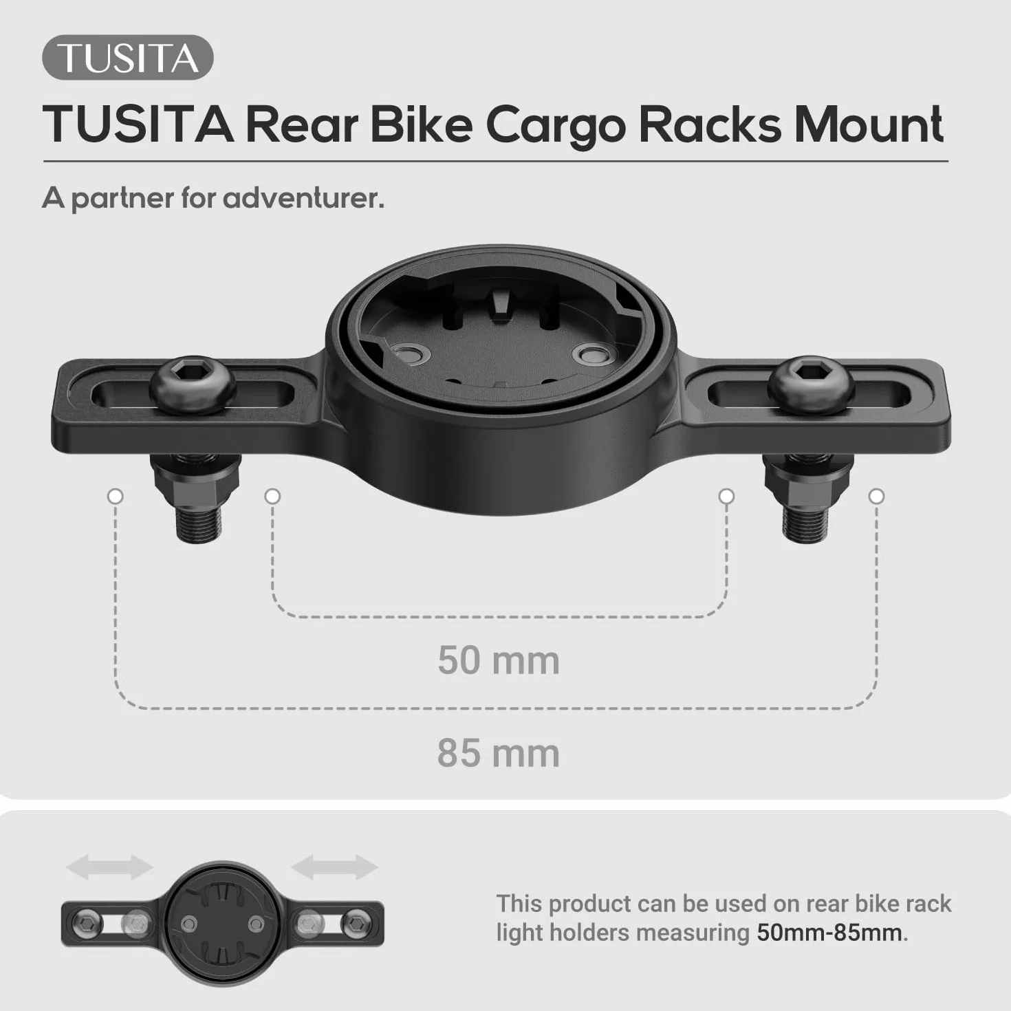 TUSITA Uchwyt Tylny Bagażnik Rowerowy Kompatybilny z Wahoo TRACKR RADAR