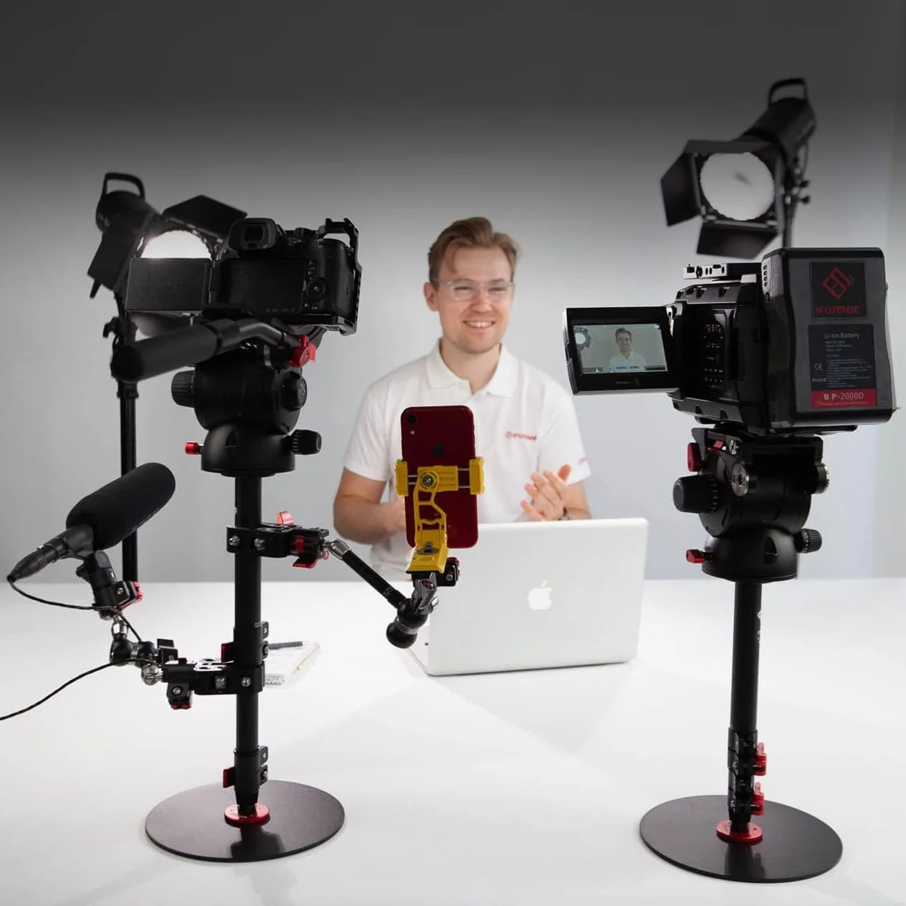 IFOOTAGE RB-A200 Okrągła podstawa monopod aluminiowy statyw stołowy 22'' do kamery DSLR