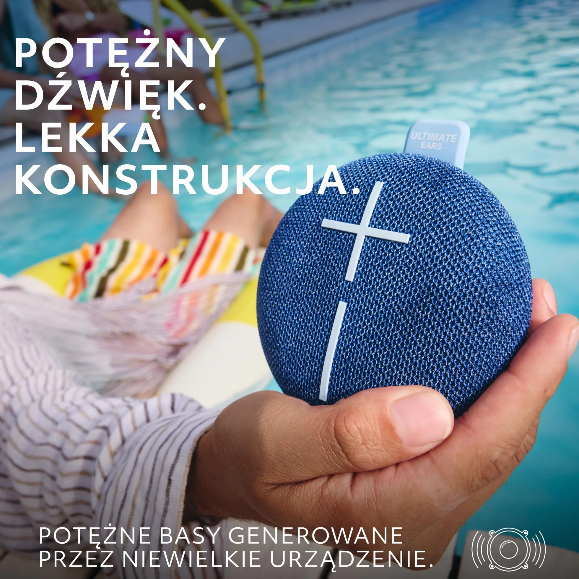 ULTIMATE EARS MINIROLL wodoodporny głośnik Bluetooth IP67 40m Majestic Blue