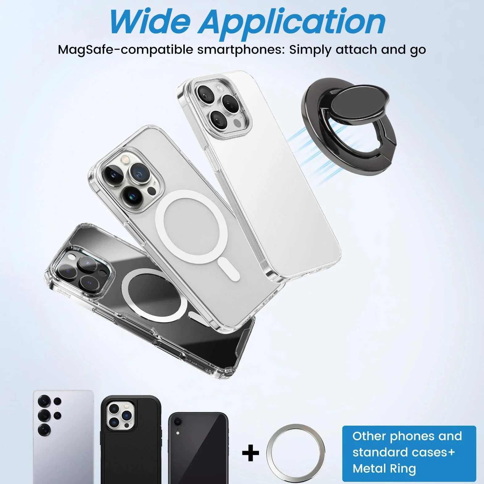 Magnetyczny Uchwyt na Telefon Magsafe Obracany 360° do iPhone 15/14/13/12 Android Samsung