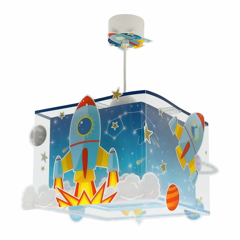 Dalber Children's Pendant Light Rocket Room Rocket Solar System