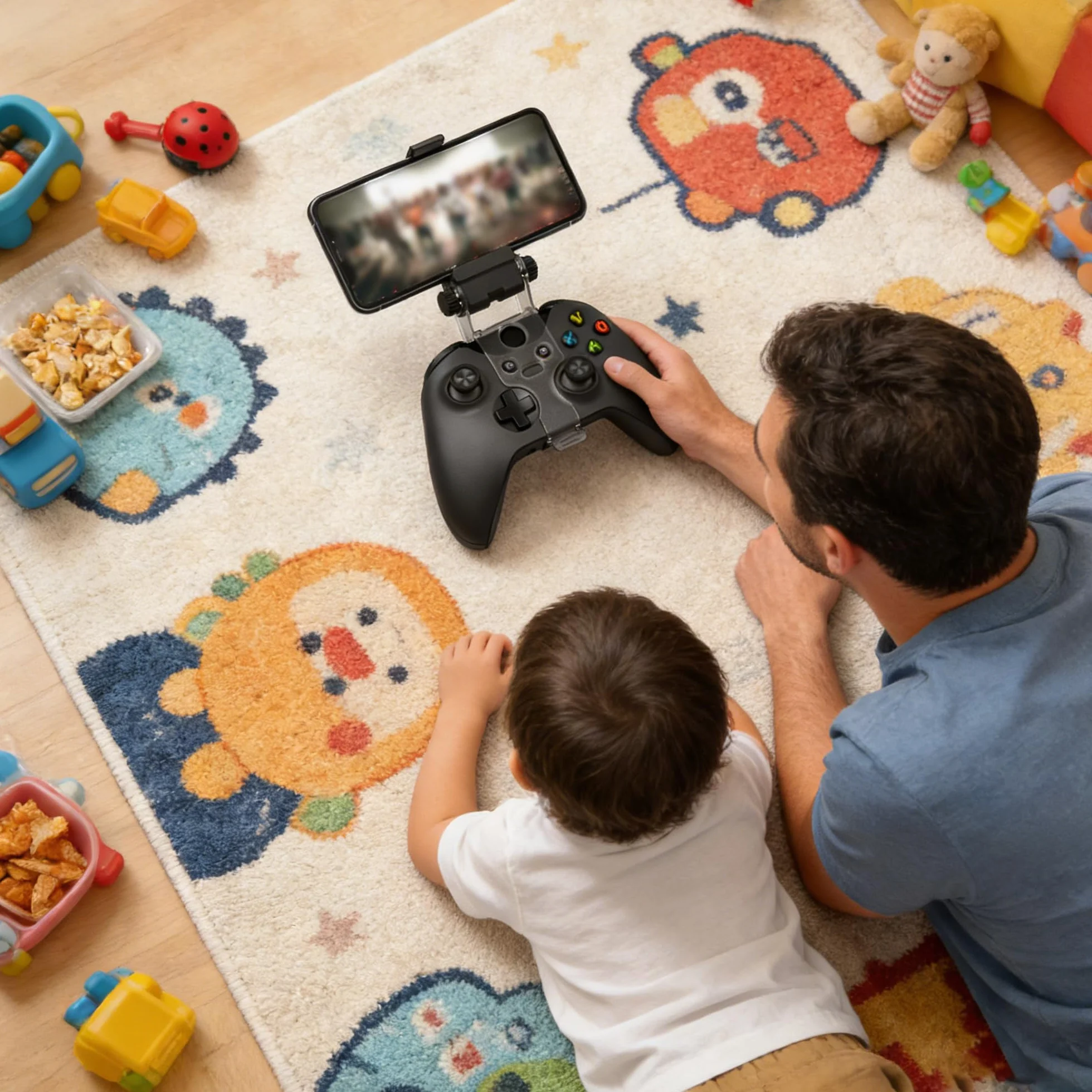 MINGZE Xbox Series X/ONE/S/X uchwyt na telefon regulowany zacisk składany 3-punktowy