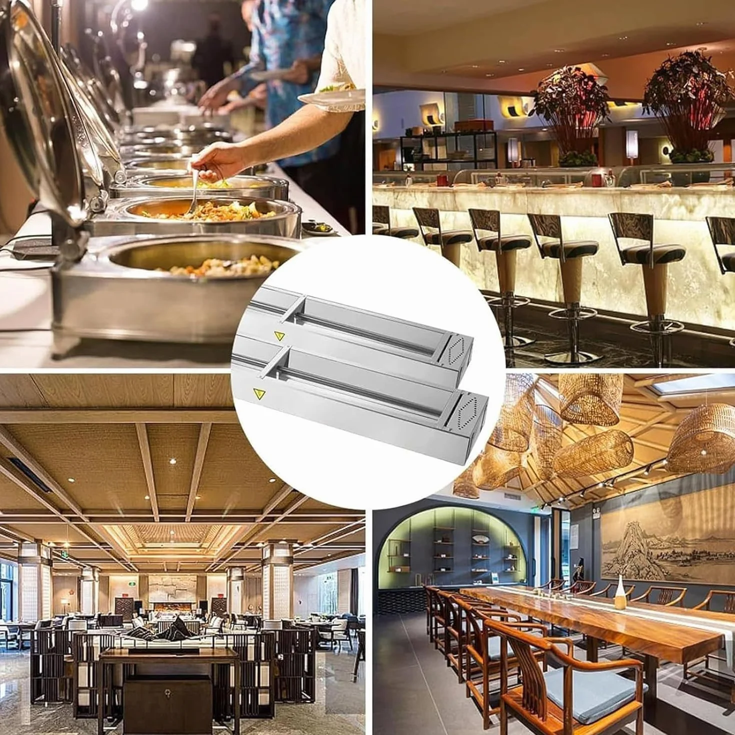 Komercyjna lampa grzewcza do żywności, lampa do żywności, wyposażenie kuchni restauracji, dla restauracji, catering,