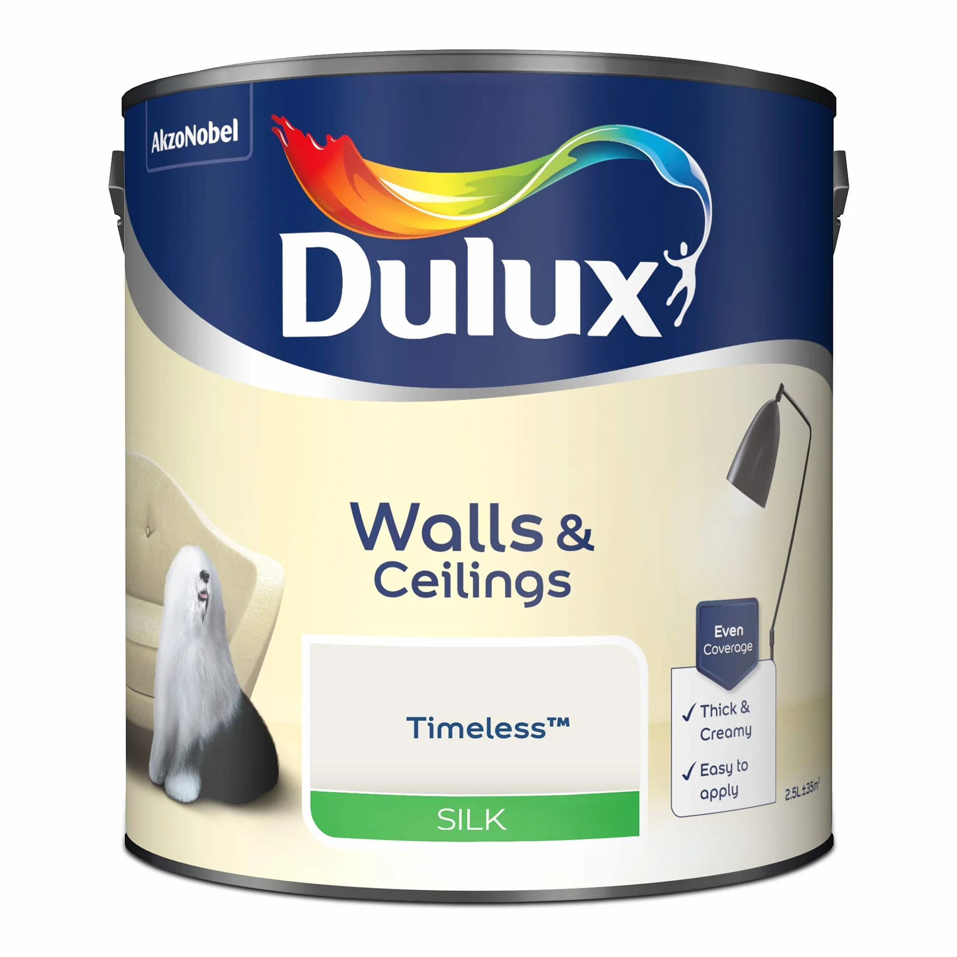Dulux Jedwabna farba emulsyjna na na ściany i sufity – ponadczasowa 2,5 l