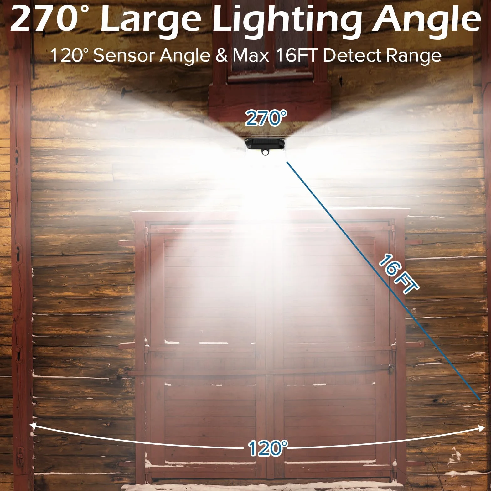 Solarna lampa zewnętrzna z czujnikiem ruchu, 230 diod LED, 3 tryby pracy, lampa solarna do użytku na zewnątrz, IP65, wodoszczelna lampa solarna do ogrodu, garażu, na zewnątrz (2 sztuki)
