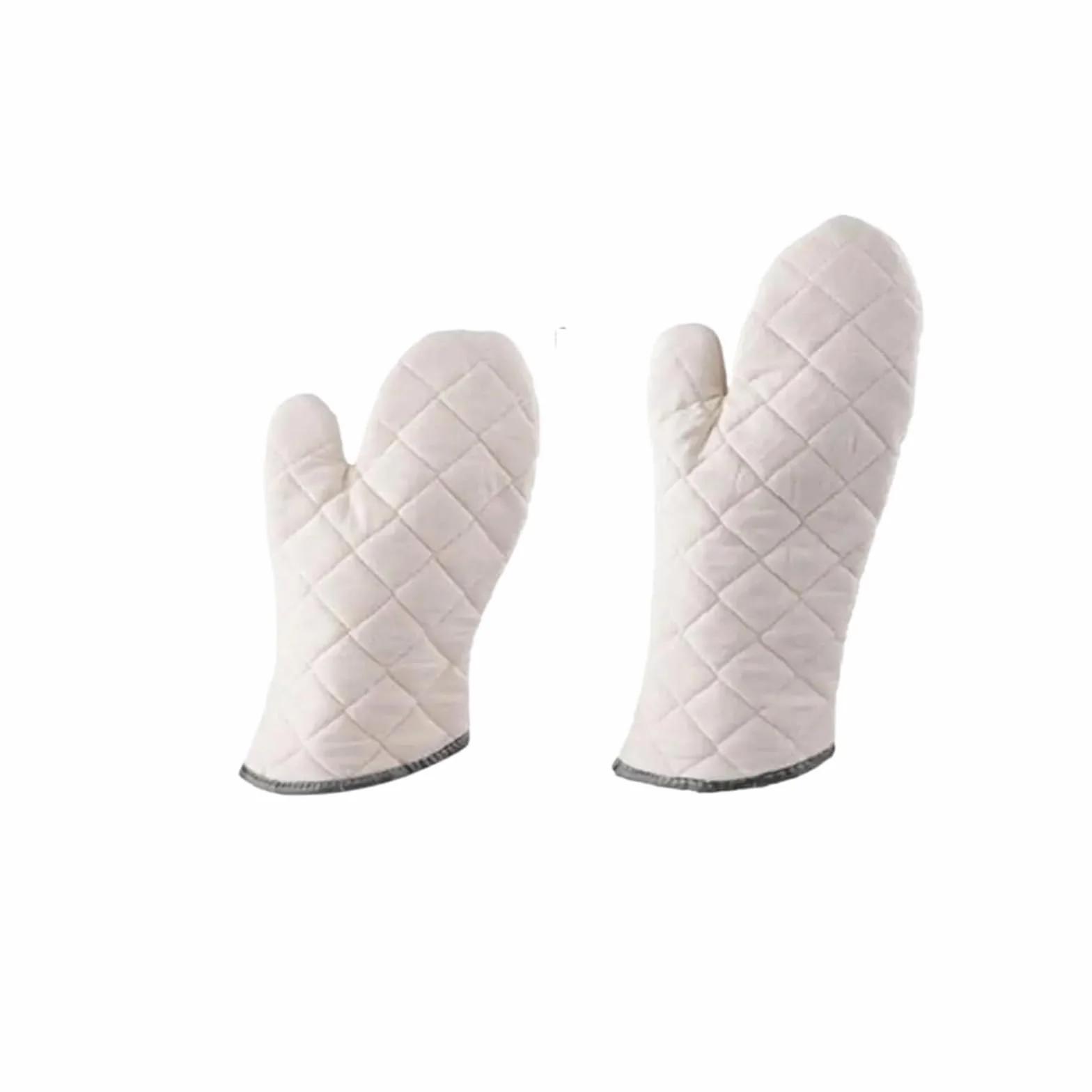 1 para żaroodpornych bawełnianych rękawic kuchennych do grilla i mikrofalówki, antypoślizgowe, chroniące przed parą, grillowania, gotowania pieczenia(15 * 30cm)