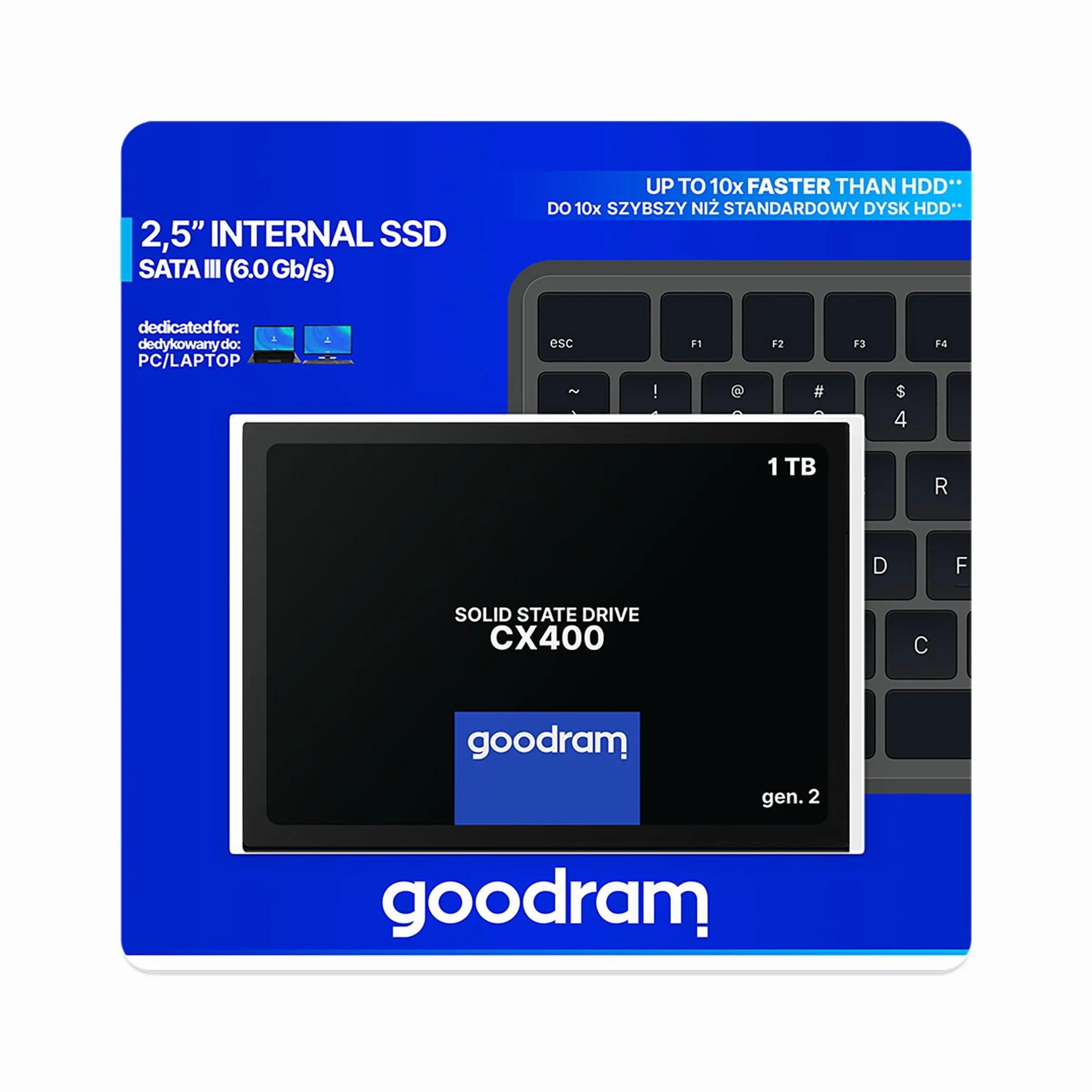 Goodram Cx400-G2 Wewnętrzny Dysk SSD 1042 GB Czarny