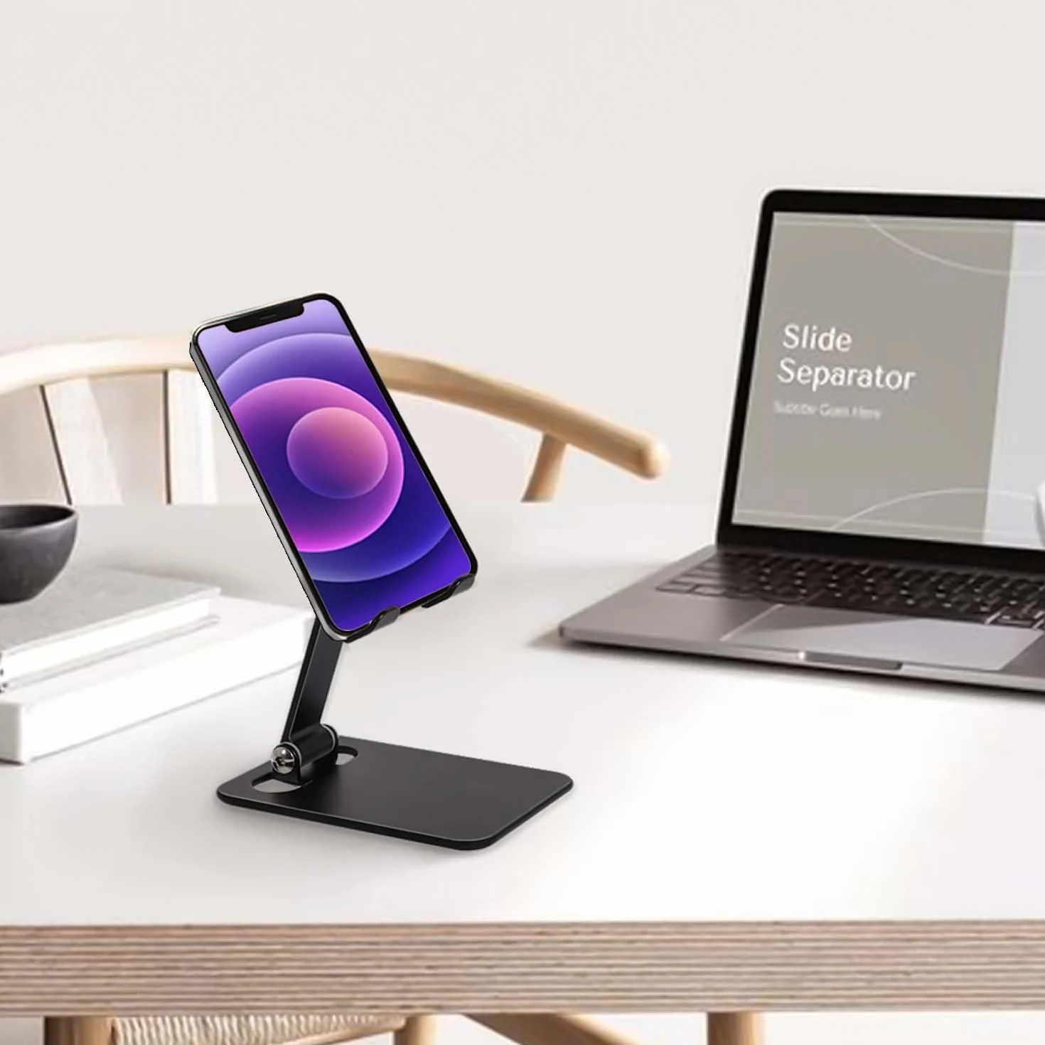 AiTodos Uchwyt na telefon komórkowy regulowany czarny do tabletu Phone 14 Pro Max Air Mini