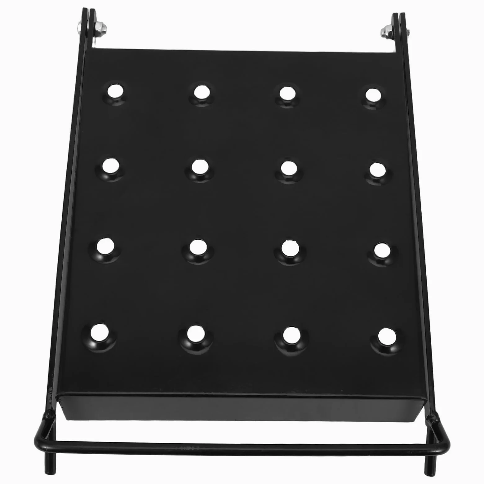 Plataforma Escalera Plegable Negra Hierro 38X28 CM Superficie Antideslizante Compacta y Regulowana para Herramientas Accesorio Seguro para Escaleras Extensibles en Trabajos