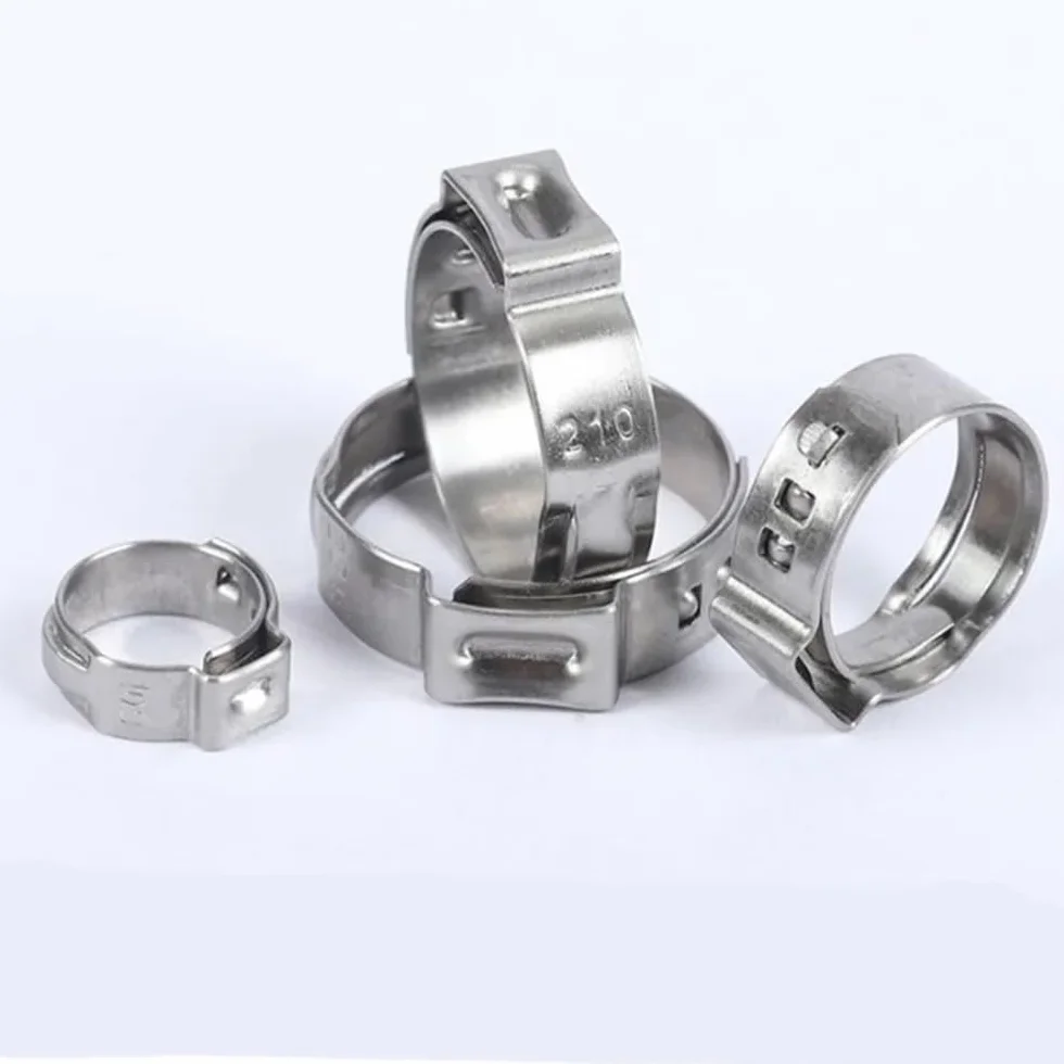 Zaciski do węży, pierścienie zaciskowe, 5-20 szt./partia, 5,3 mm do 50 mm, zacisk do rur ze stali nierdzewnej 304, pojedyncze zaciski do węża do uszu, zestaw pojedynczy, (10,8 13,3 mm, 10 szt.)