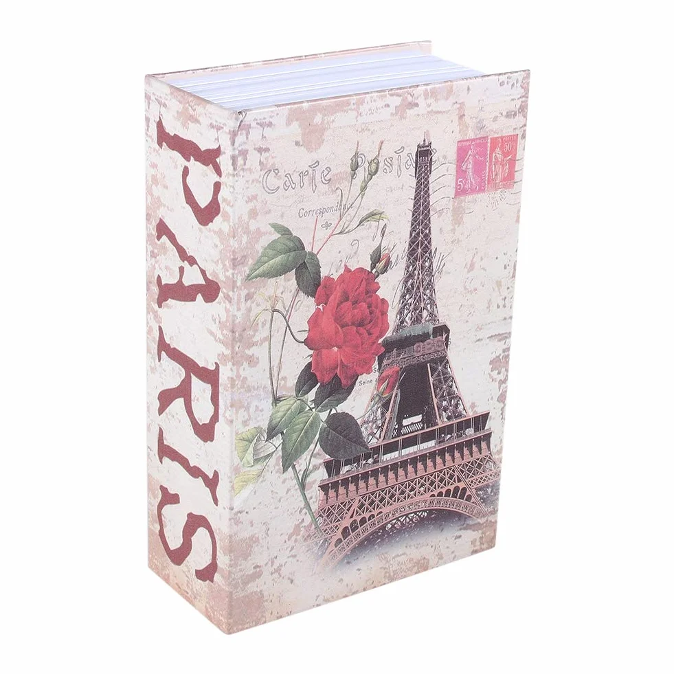 Safe Safe Box książka Secret Book ukryta książka z kluczami, słownik antykradzieżowy, sejf, 18 x 11,5 x 5,5 cm (Tour Eiffel Type)