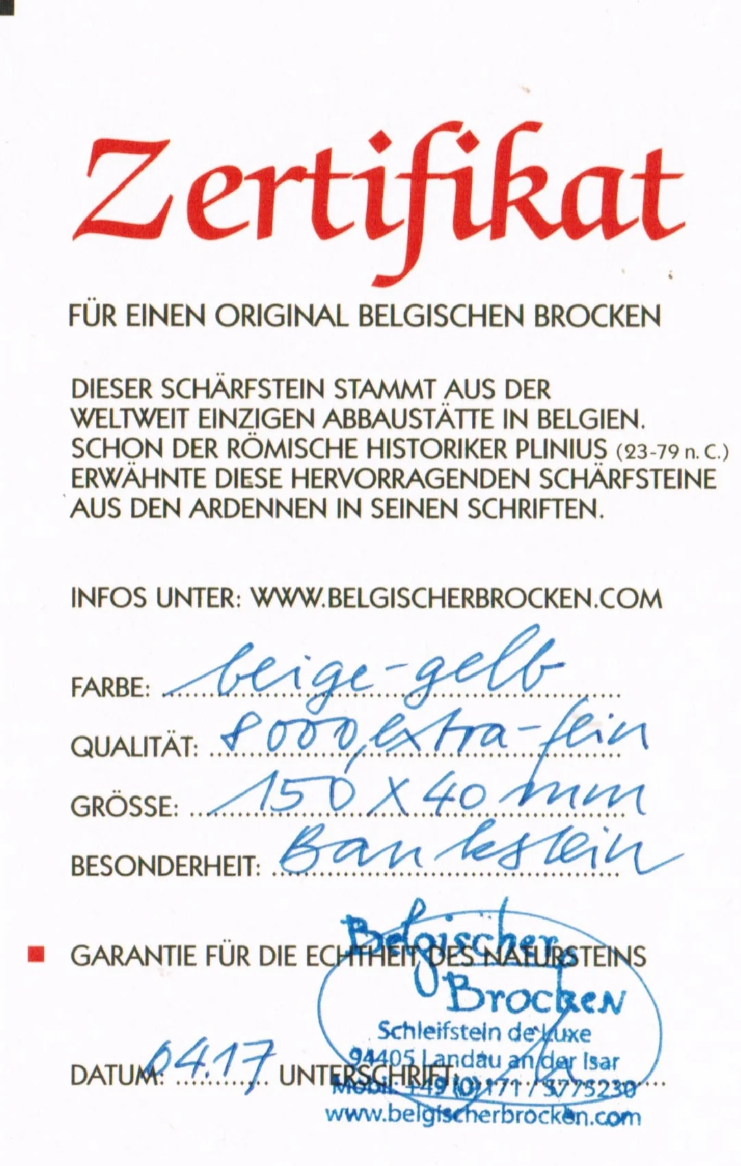 Żelber belgijski oryginalny, kamień szlifierski do noży i narzędzi, ostrzałka do noży 150 x 40 mm, ziarnistość do 8000, kamień do bardzo delikatnego szlifowania – skuteczny i precyzyjny