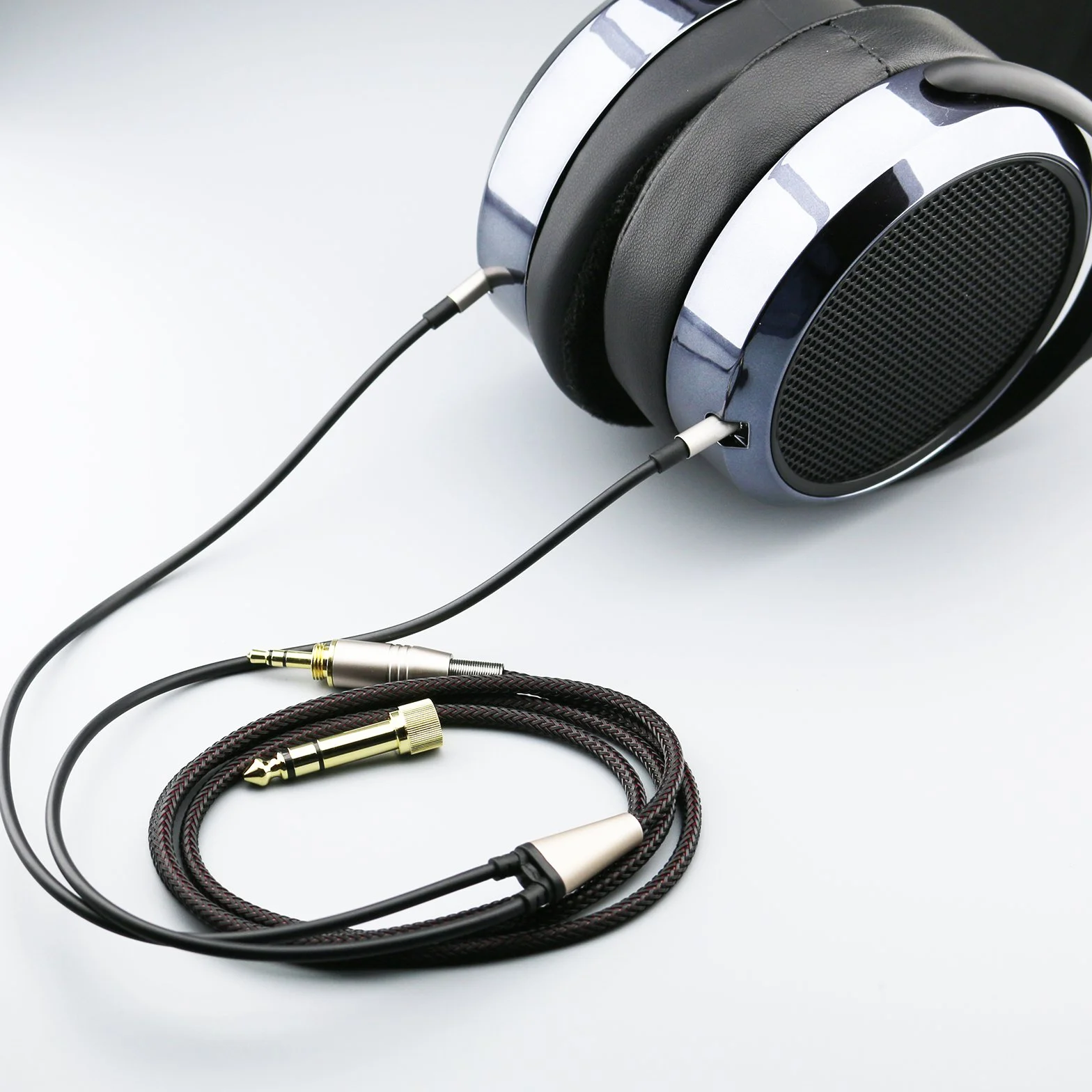Hifiman zamienny kabel słuchawkowy HE400S HE-400I HE560 3,5 mm adapter 6,35 mm 2,5 mm przewód audio HIFI czarny 2 m