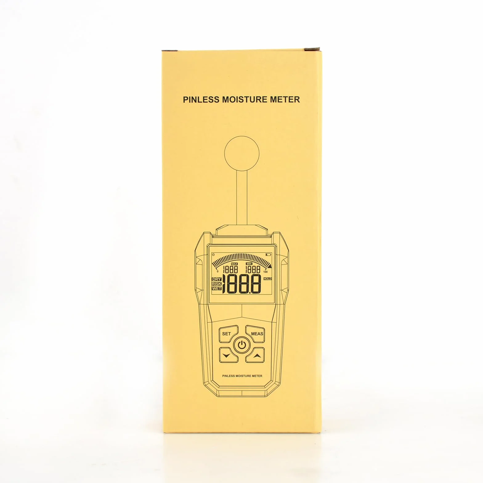 Detector Wilgotności MESTEK 20-40mm Wilgotnościomierz Czujnik Wilgotności Miernik wilgotności Cyfrowy Wyświetlacz LCD Alarm dźwiękowy Przenośny z Baterią do ścian Drewnianych Zaprawa Cementowa
