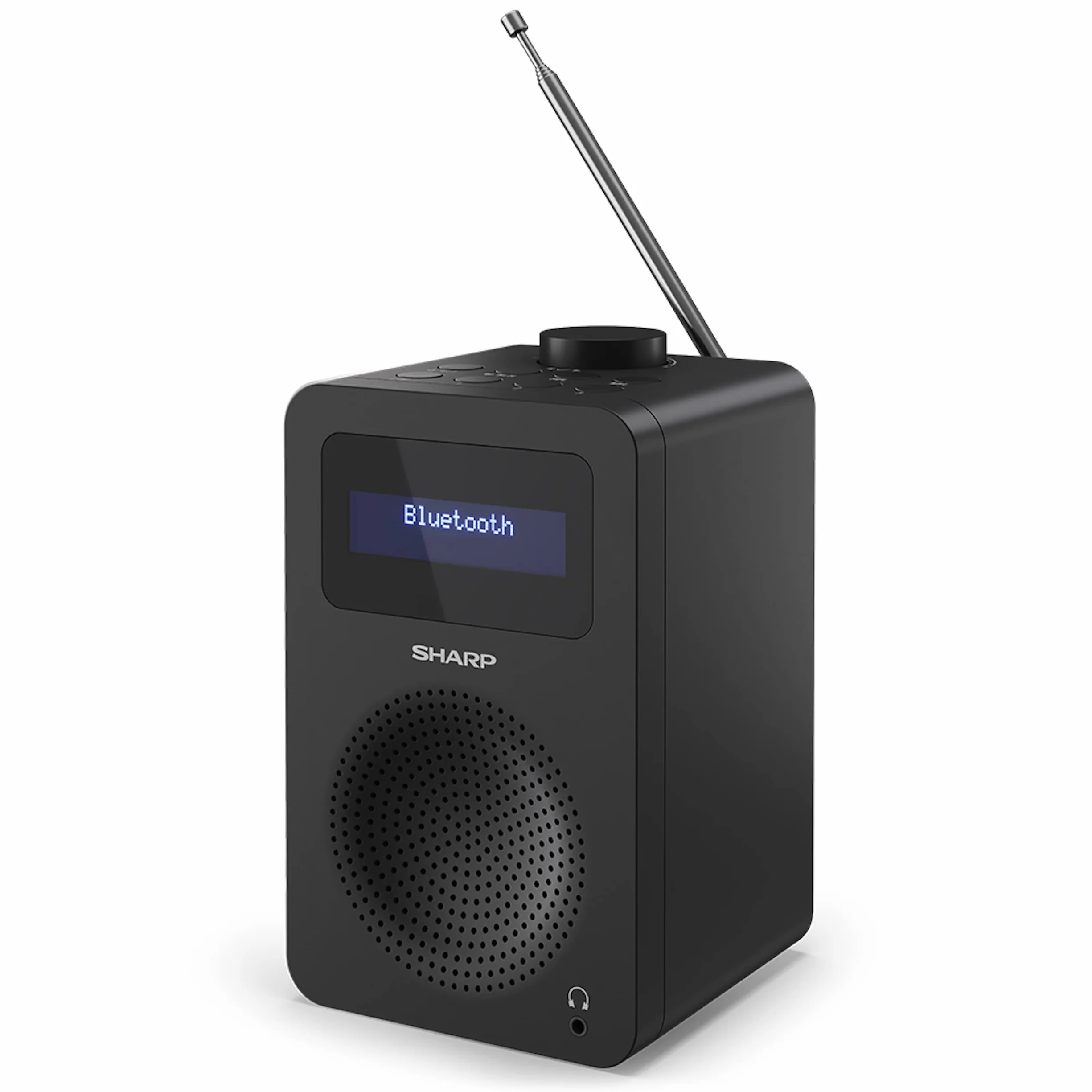 SHARP DR-430 przenośne radio cyfrowe (DAB/DAB+/FM z RDS, Bluetooth 5.0, gniazdo słuchawkowe, 5 W), czarne