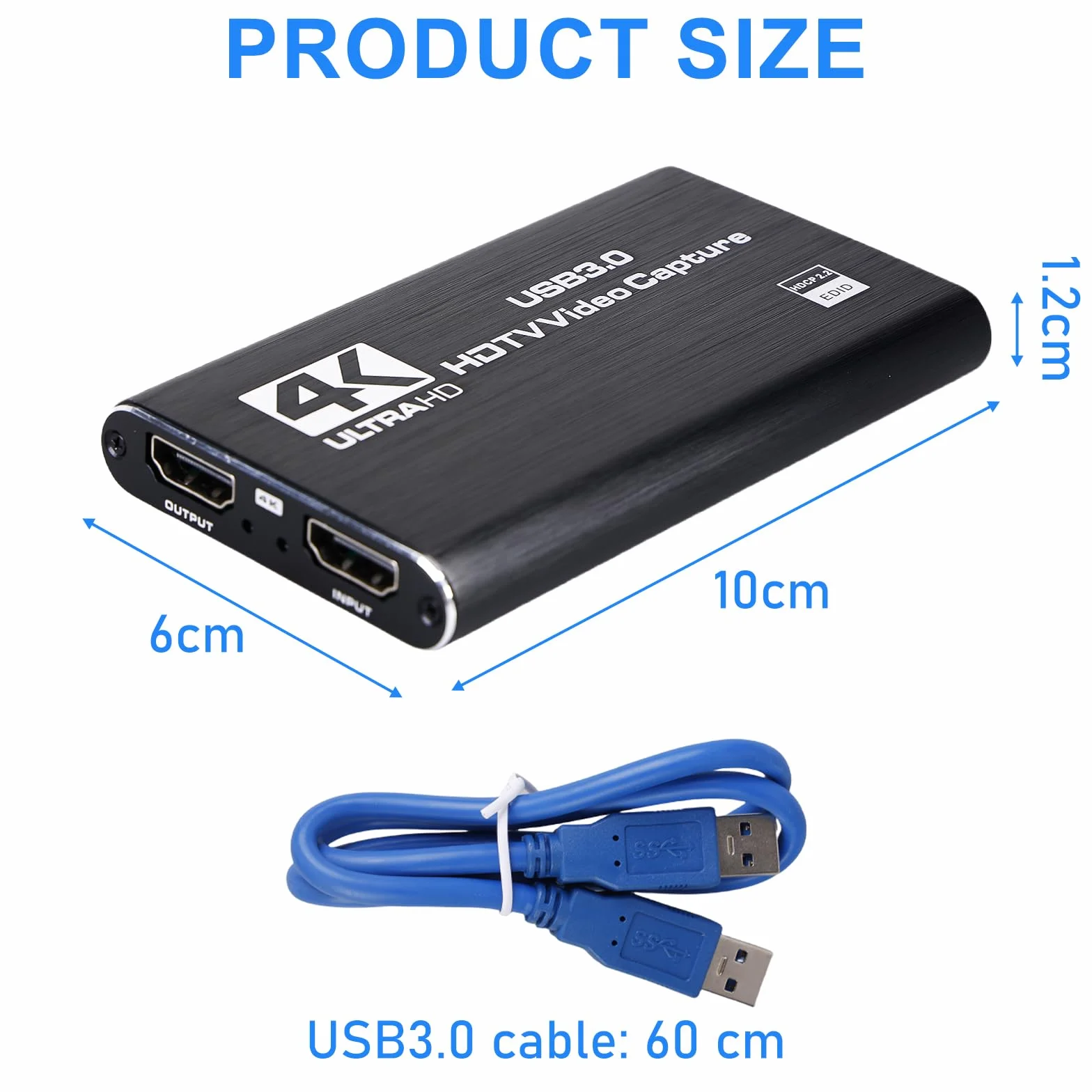 Karta przechwytywania 4K HDMI USB 3.0 z Loop-Out 1080P 60FPS do PS5 Xbox Switch OBS