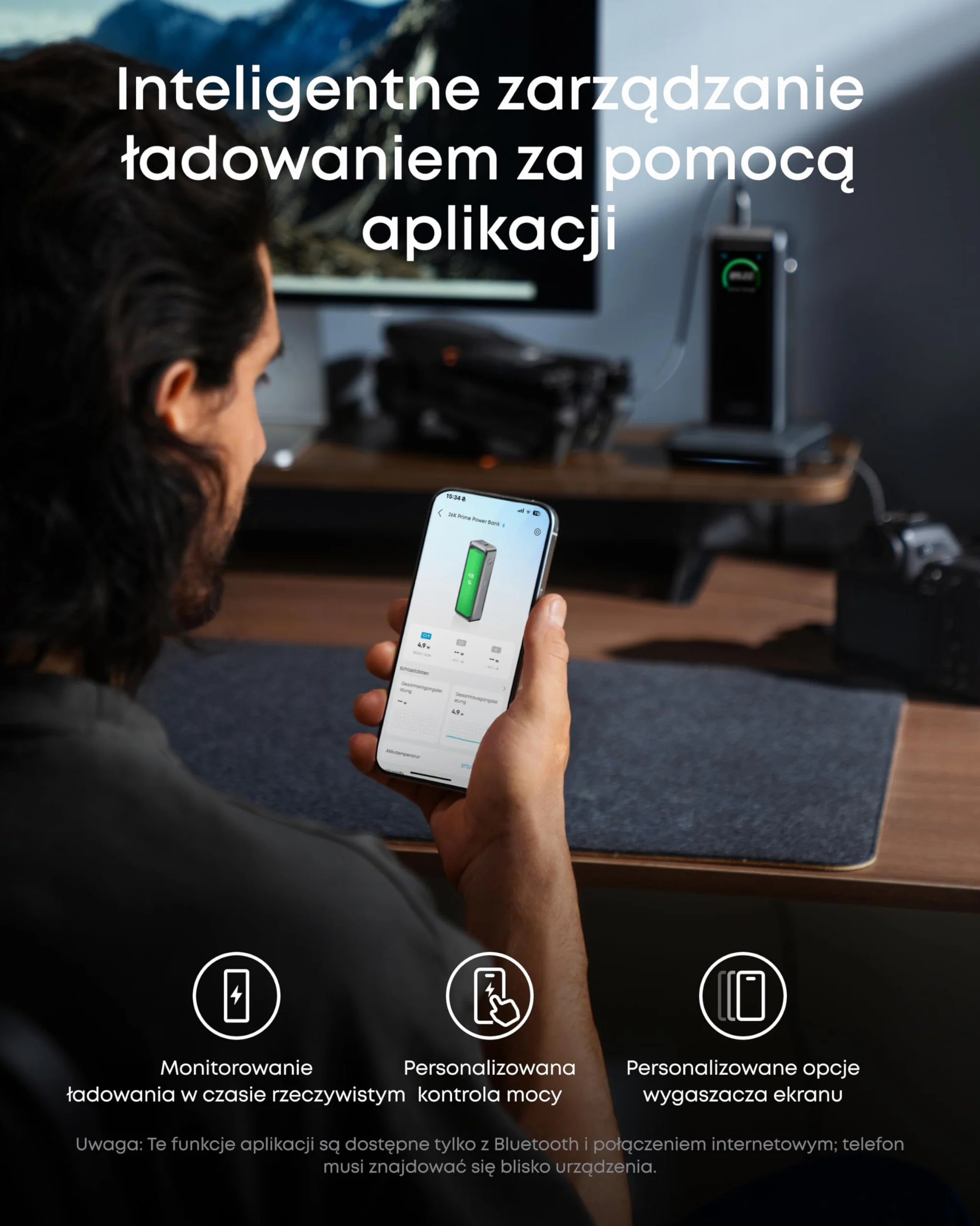 Anker Prime Power bank 26 250 mAh 300 W 3 porty przenośny sterowanie aplikacją